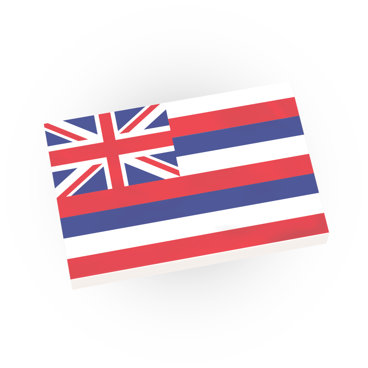 hawaii state flag prined on a lego tile