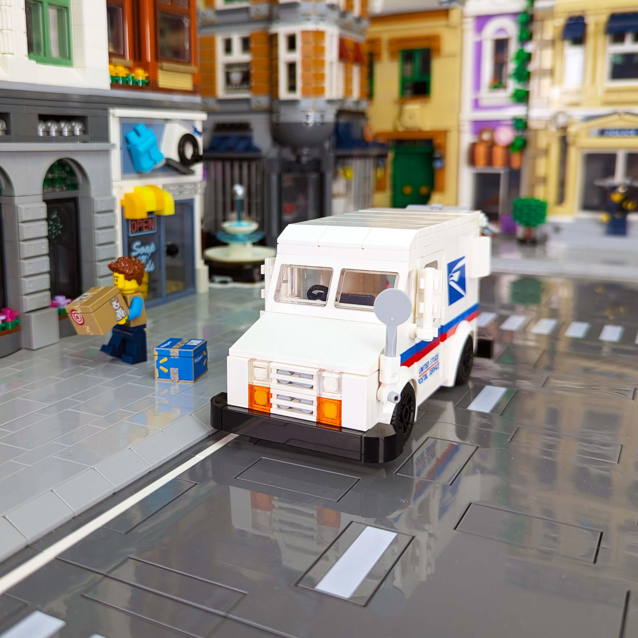 United Studs Postal Service Mail Delivery Truck - Custom Set - Made Using LEGO® Parts