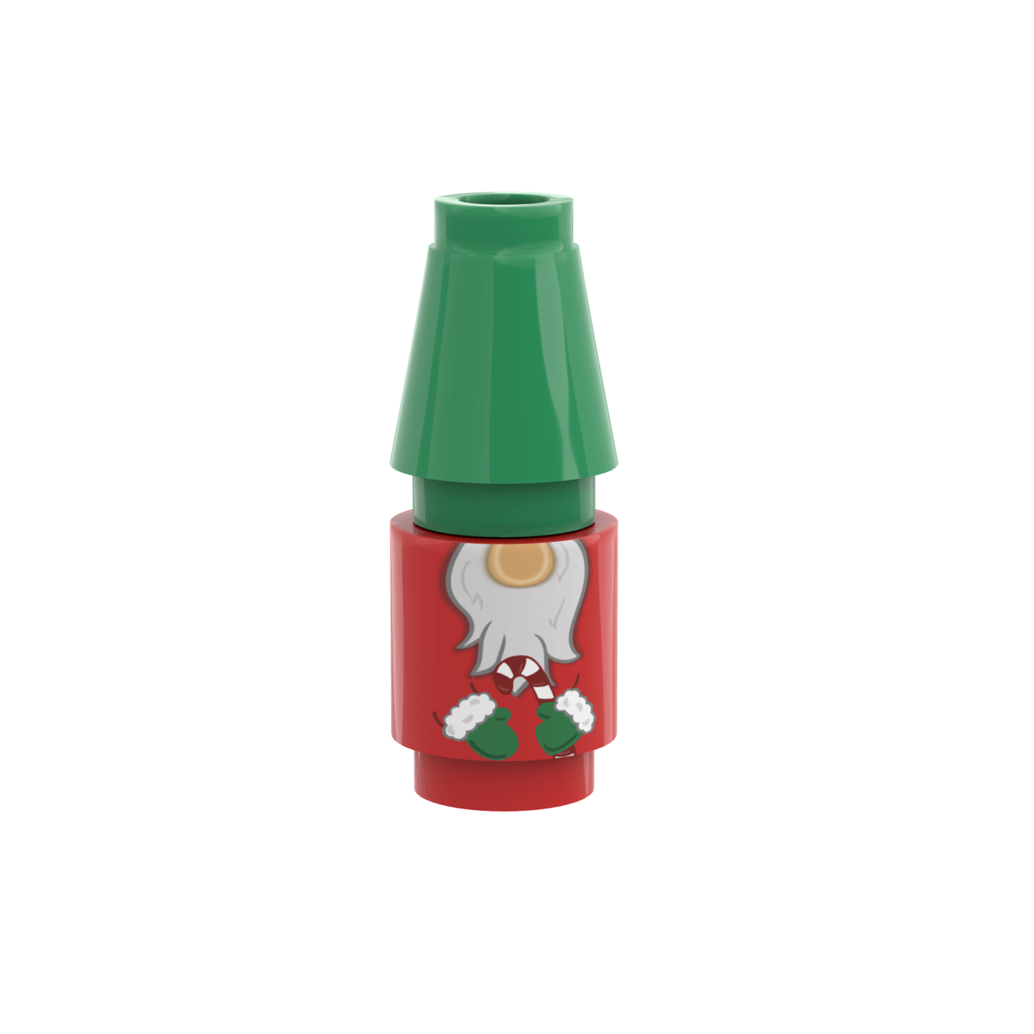 Christmas Garden Gnome - Custom Printed - Made Using LEGO® Parts
