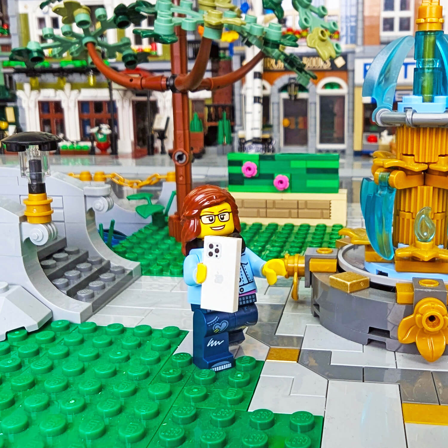 Fruit Phone - White Cell Phone - Custom Printed - Made Using a LEGO® tile