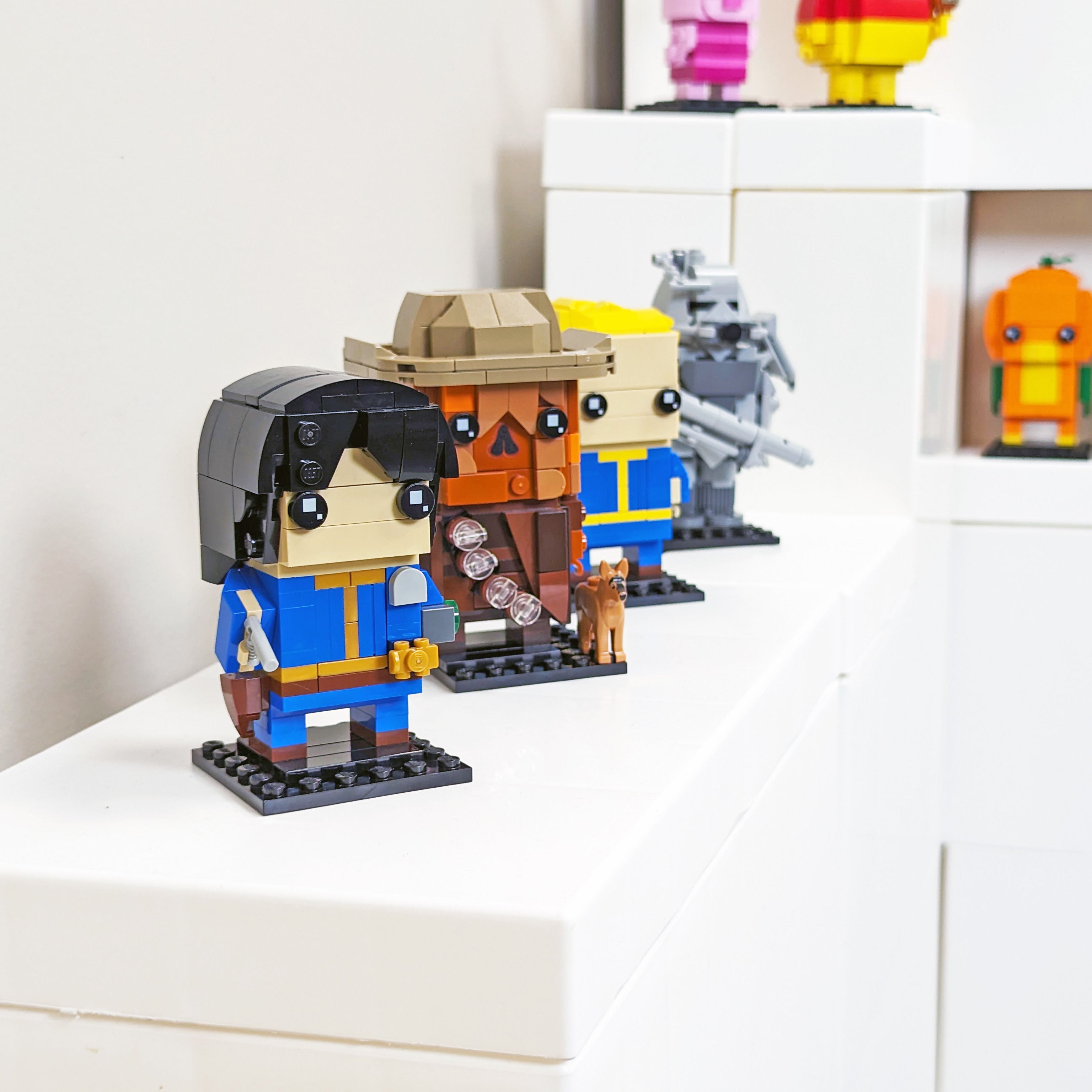 Lucy MacLean Brick Head - Vault Dweller - Custom Brickhedaz - Made Using LEGO® Parts