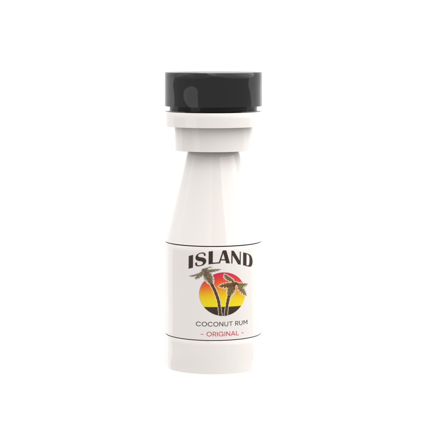 Island Coconut Rum Bottle - Minifig Accesory - Made with LEGO® Parts