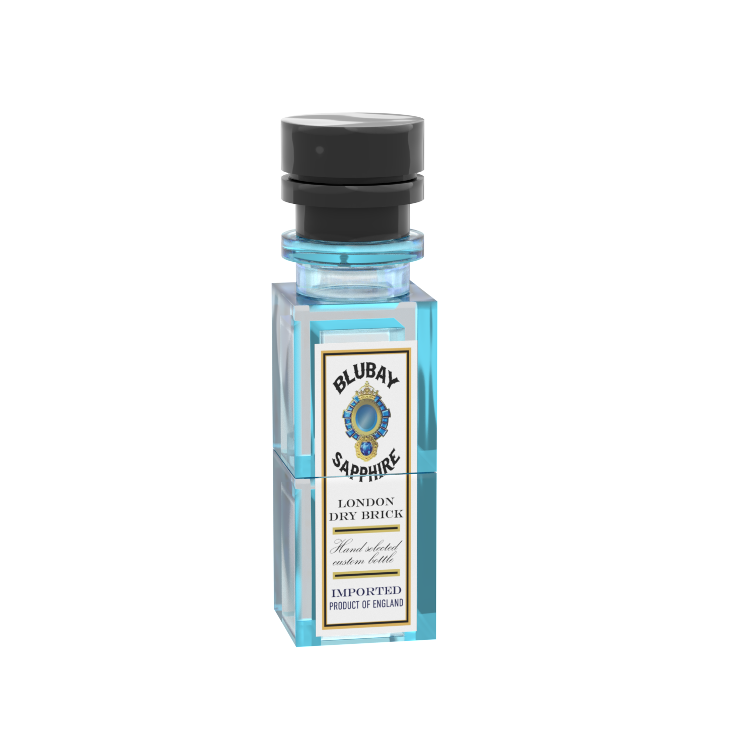 Blubay Gin Bottle - Minifig Accesory - Made with LEGO® Parts