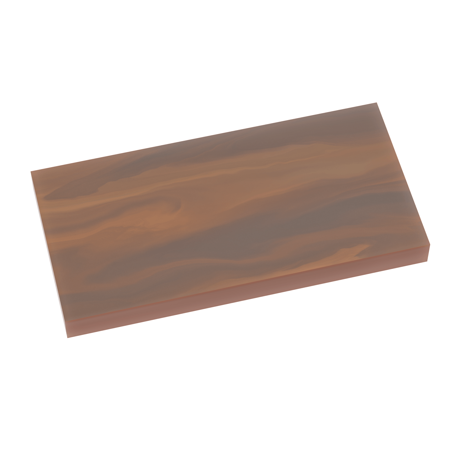 Walnut Floor Tile- Custom Printed 2x4 - Made with LEGO® Parts