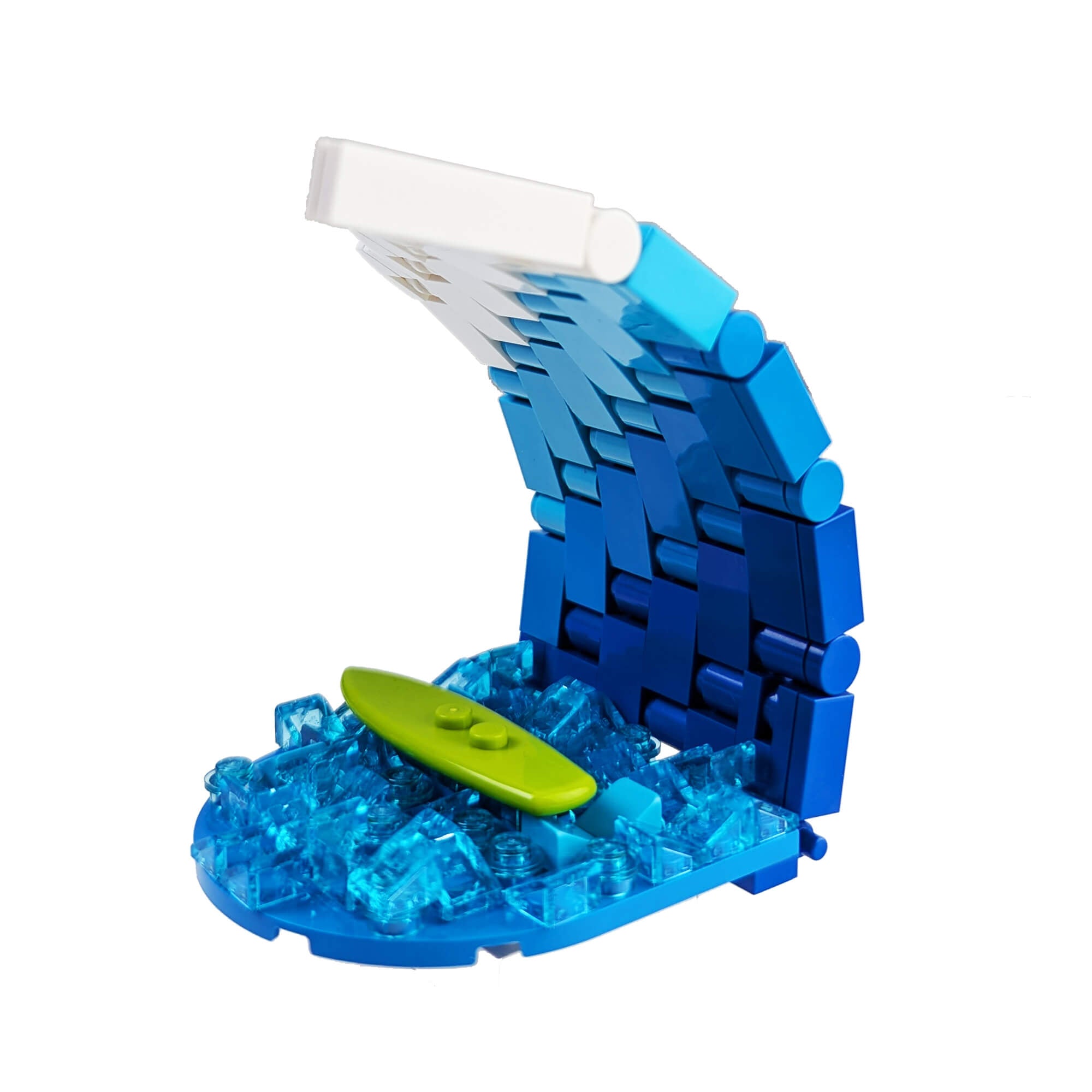 Minifig Wave Display - Custom Building Set - Made Using LEGO® Parts