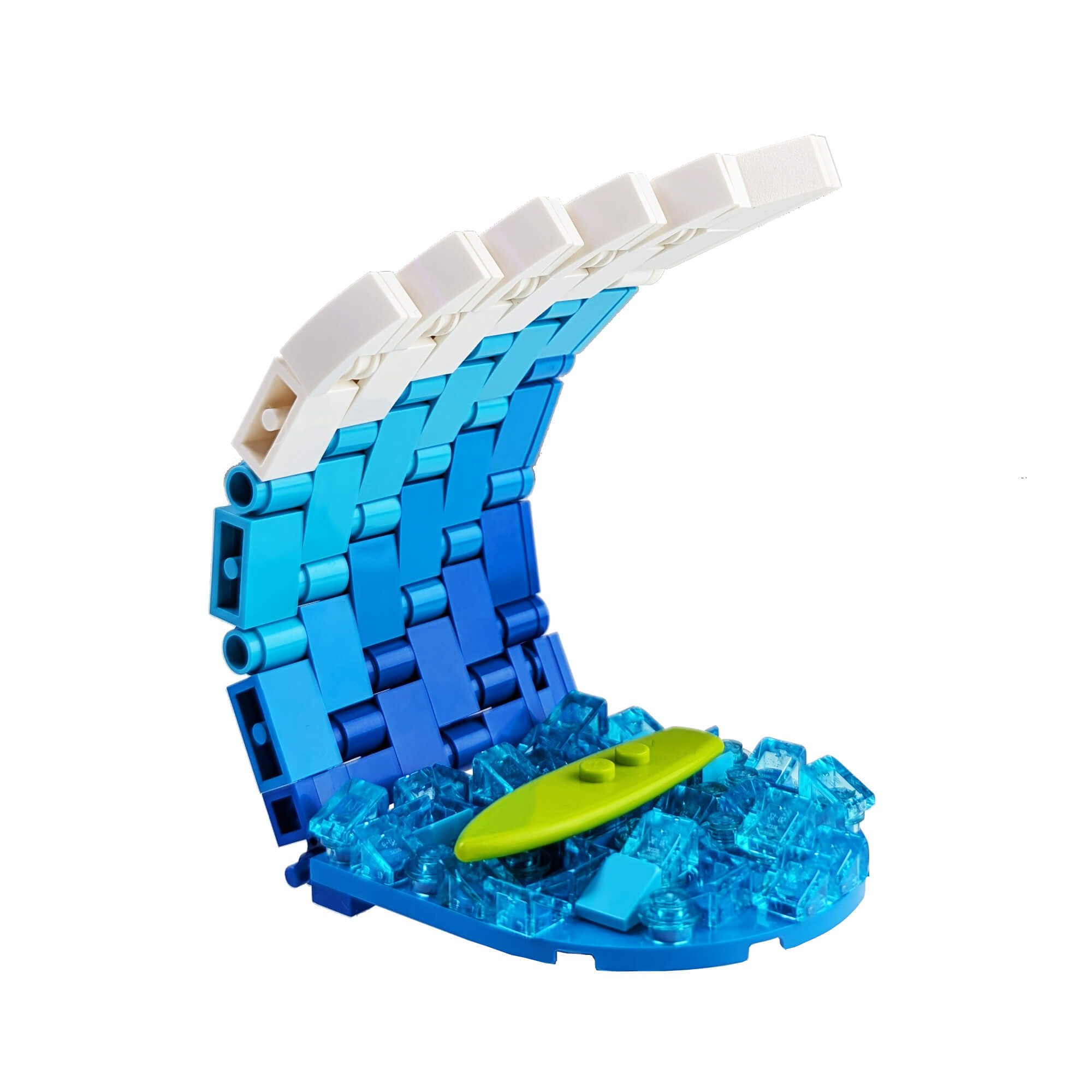 Lego Creating Wave Machine Minifig Wave Display - Custom Building Set - Made Using LEGO® Parts