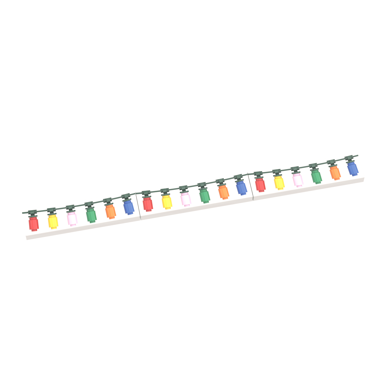 Christmas String Lights - Xmas Decor - Custom Printed - Made Using LEGO® Parts