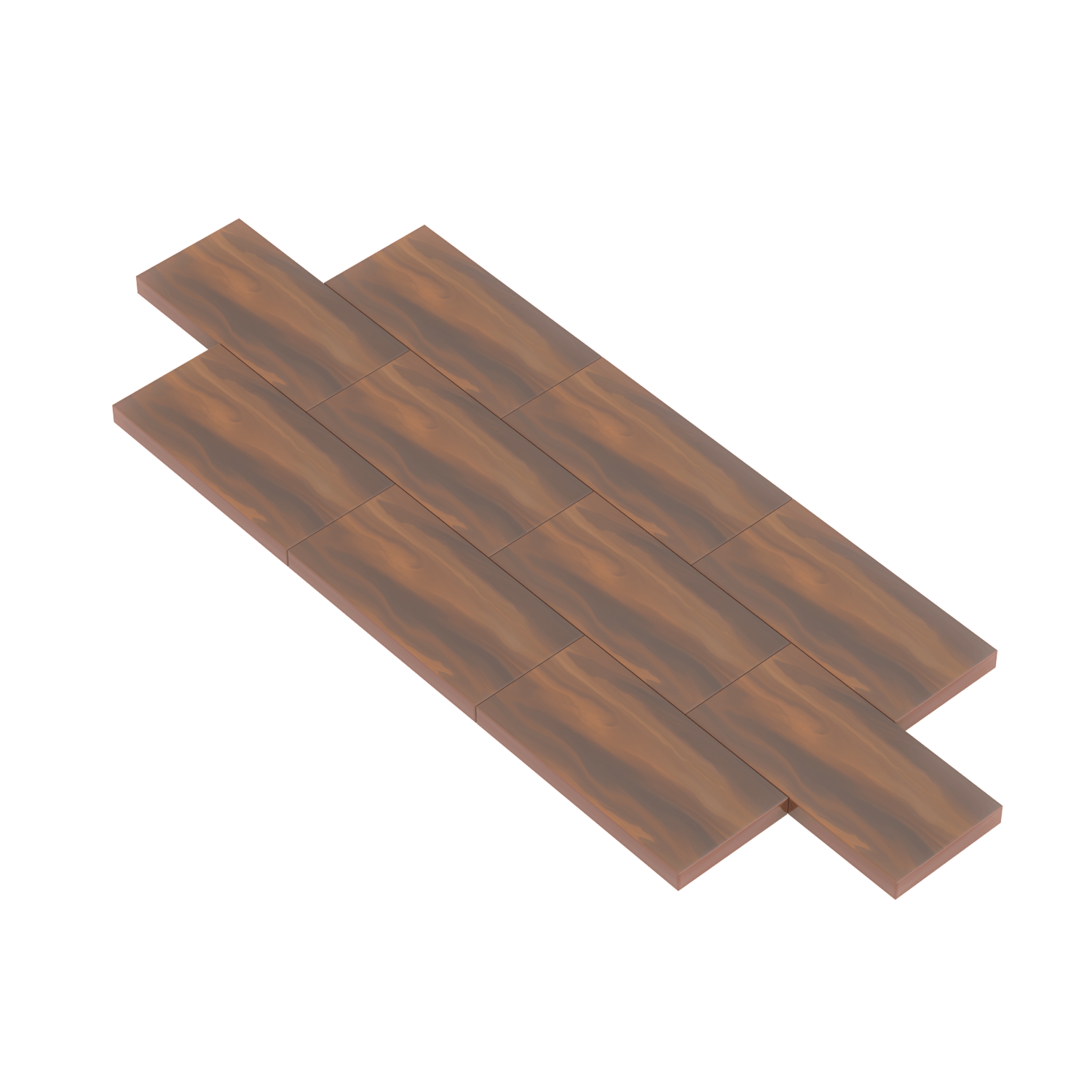 Walnut Floor Tile- Custom Printed 2x4 - Made with LEGO® Parts