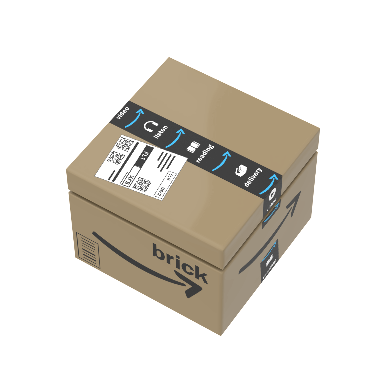 amazing custom printed shipping box made from lego parts