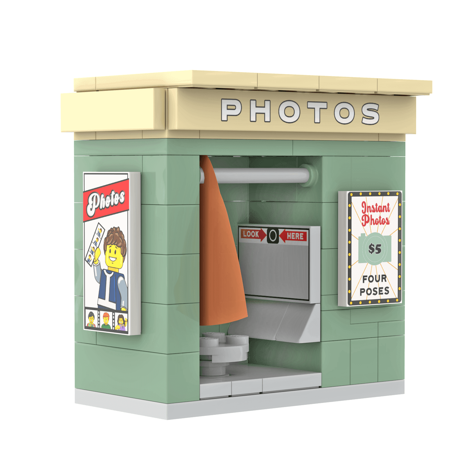 Photo Booth - Fair Ground - Selfie Booth - Fun - Custom Set - Made Using LEGO® Parts