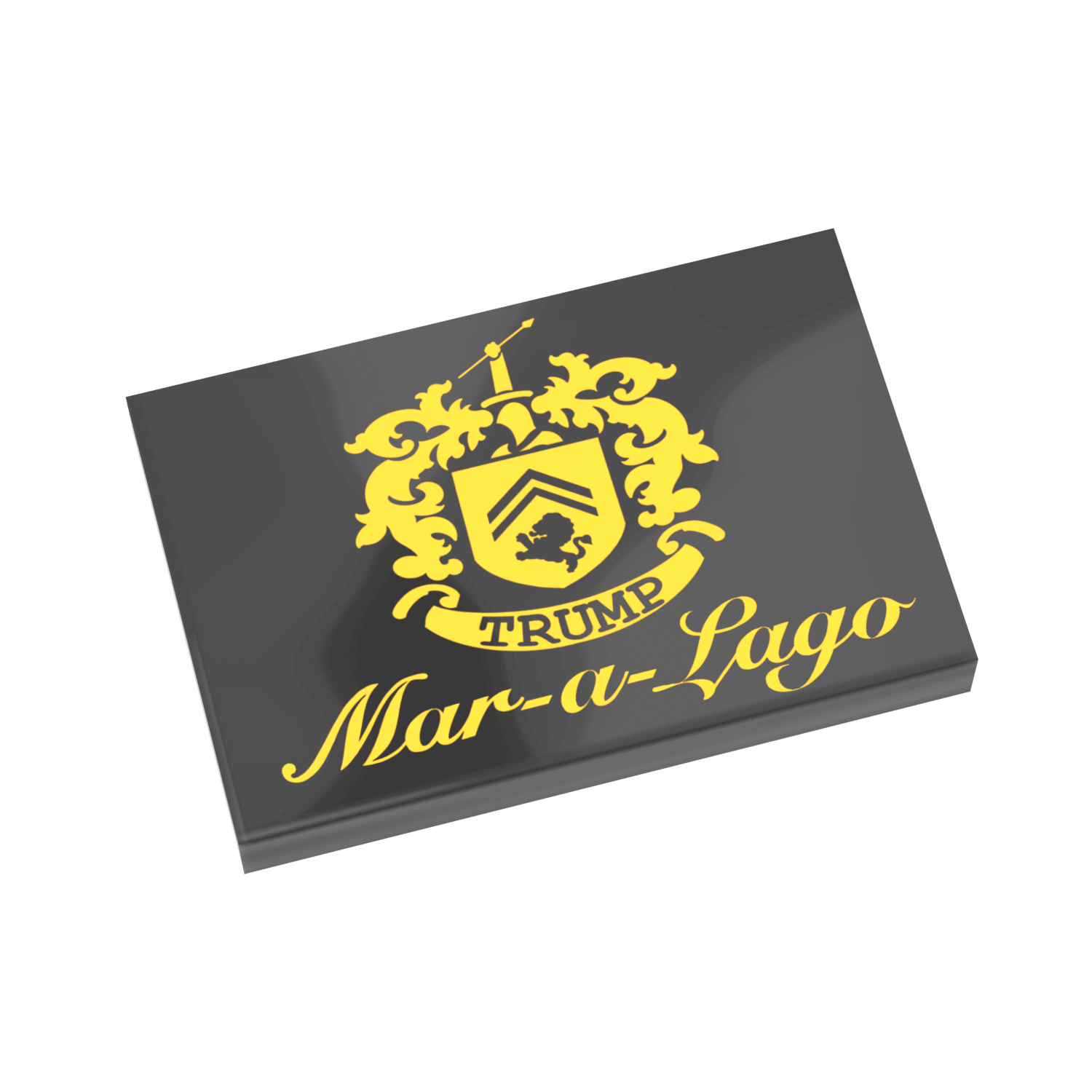 Mar-a-Lago Crest Sign - Trump Home - Custom Printed Using LEGO® Parts (2x3)