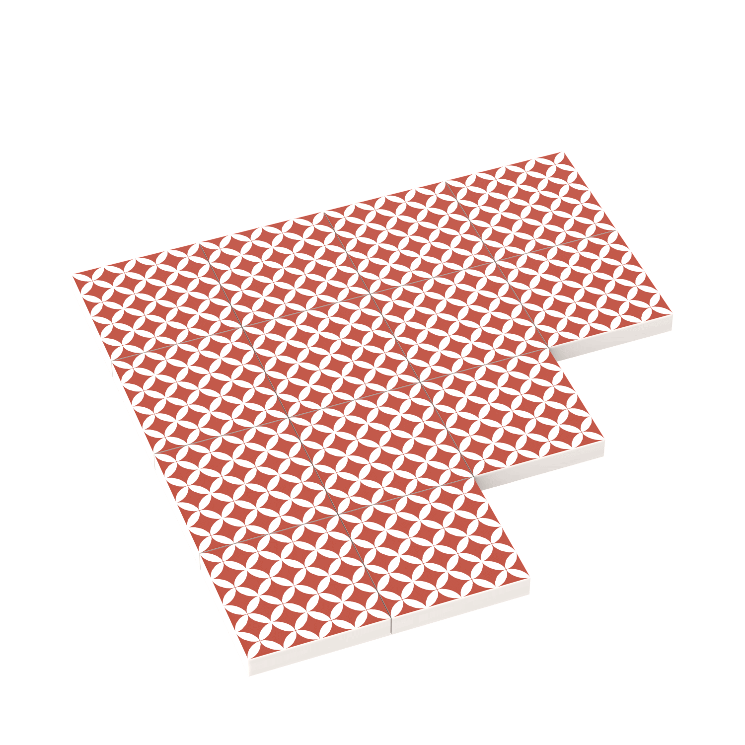 multiple red and white custom printed lego tiles