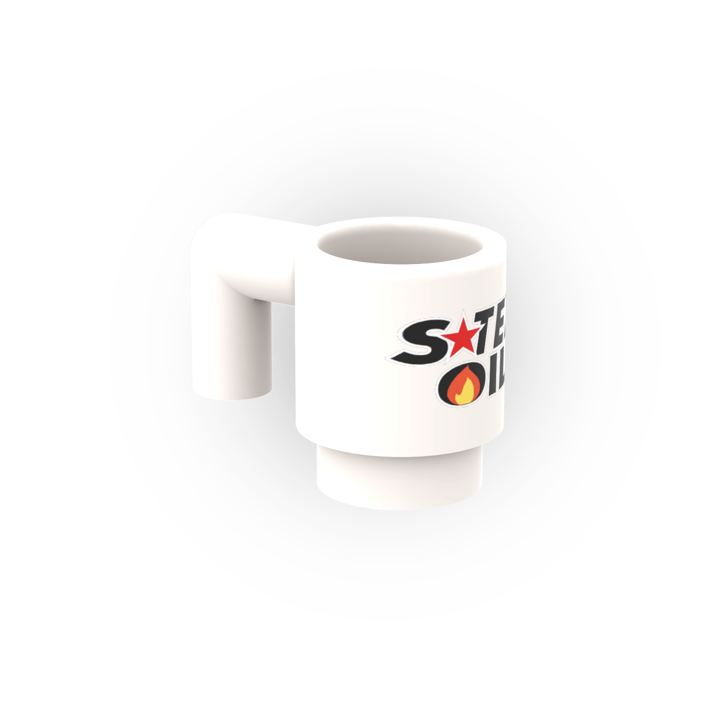 "S-Tex Oil" Cup - Custom Printed - Made With a LEGO® Part