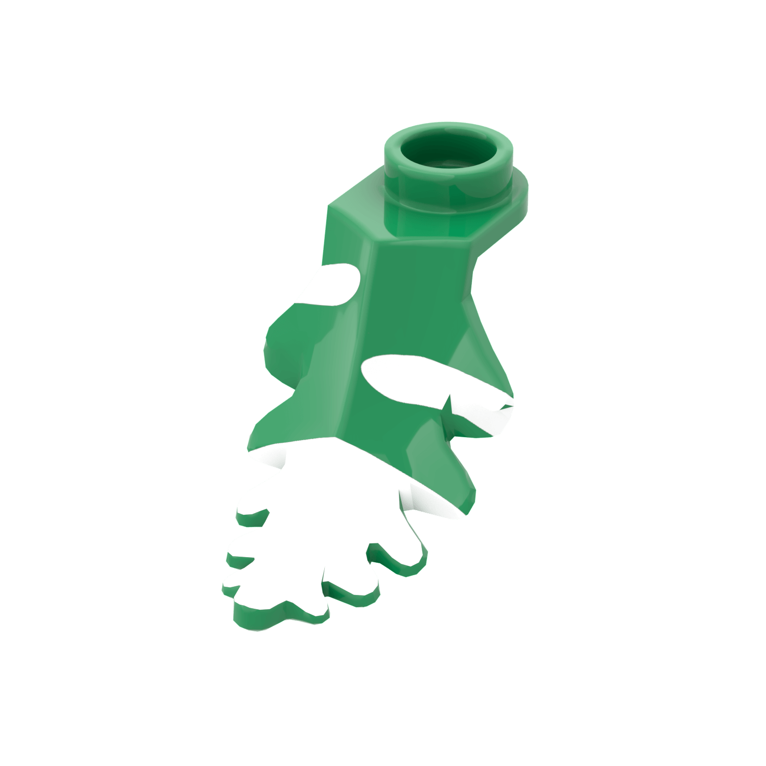 lego plant leaf with a snow design printed on it.