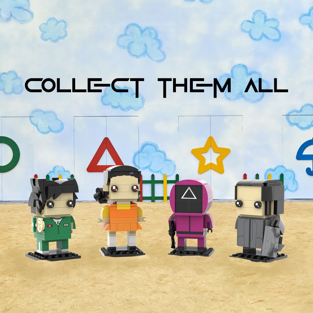 Squid Game Guard Brick Head - Custom Set - Made Using LEGO® Parts