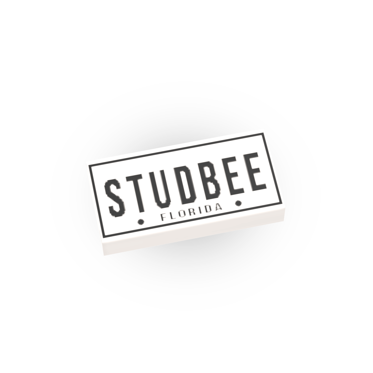 Vehicle/Car/Truck License Plate - Custom Printed 1 x 2 Tile - Made Using LEGO® Parts