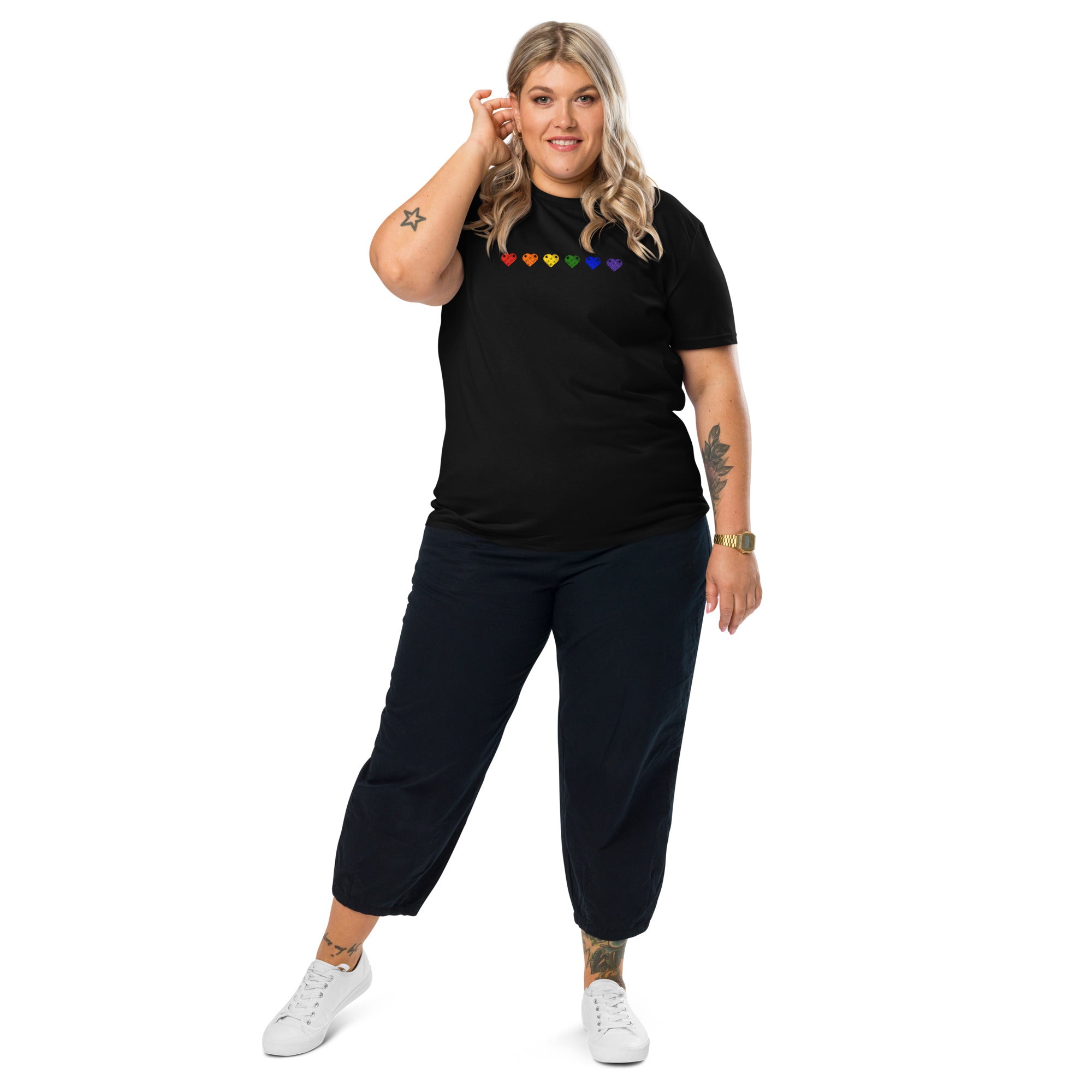 Brick Heart Shirt | Rainbow Brick Shirt | Rainbow Hearts | Unisex Lego Shirt - StudBee
