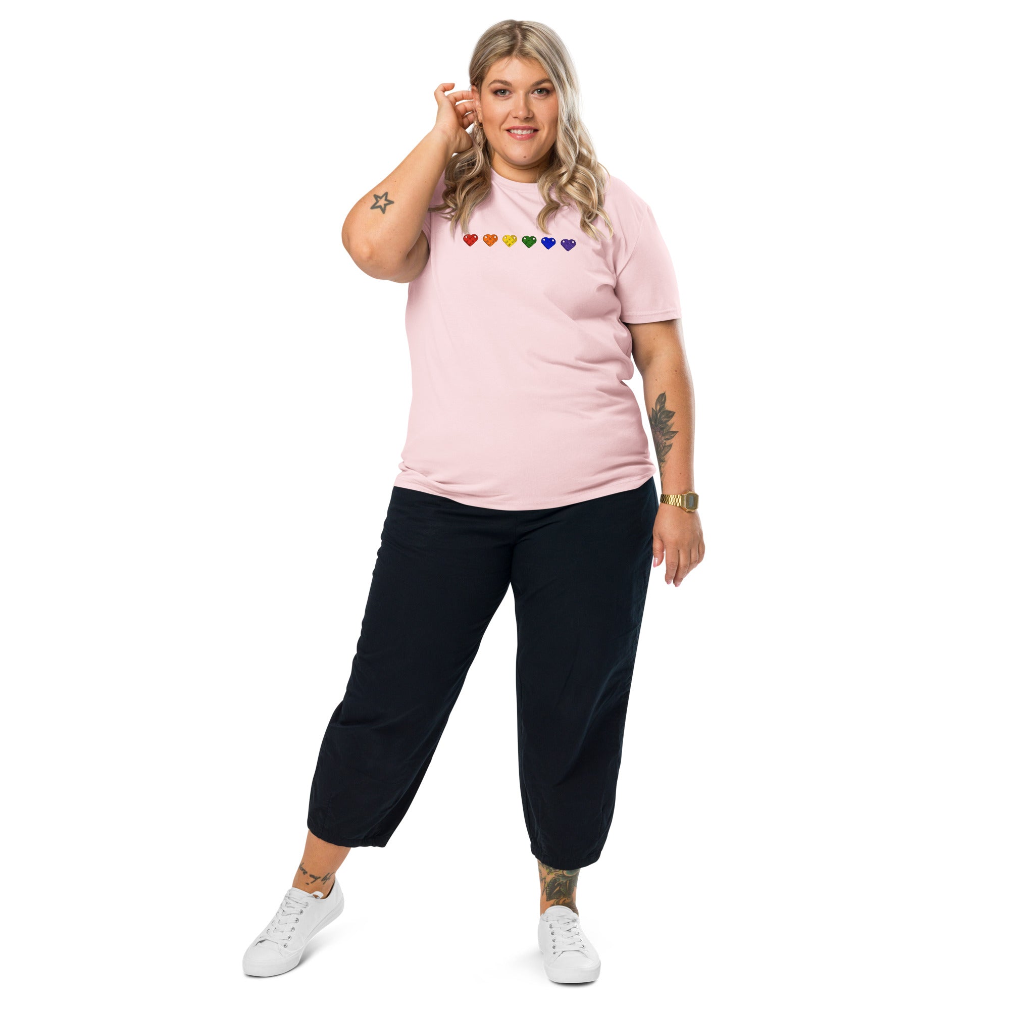 Brick Heart Shirt | Rainbow Brick Shirt | Rainbow Hearts | Unisex Lego Shirt - StudBee