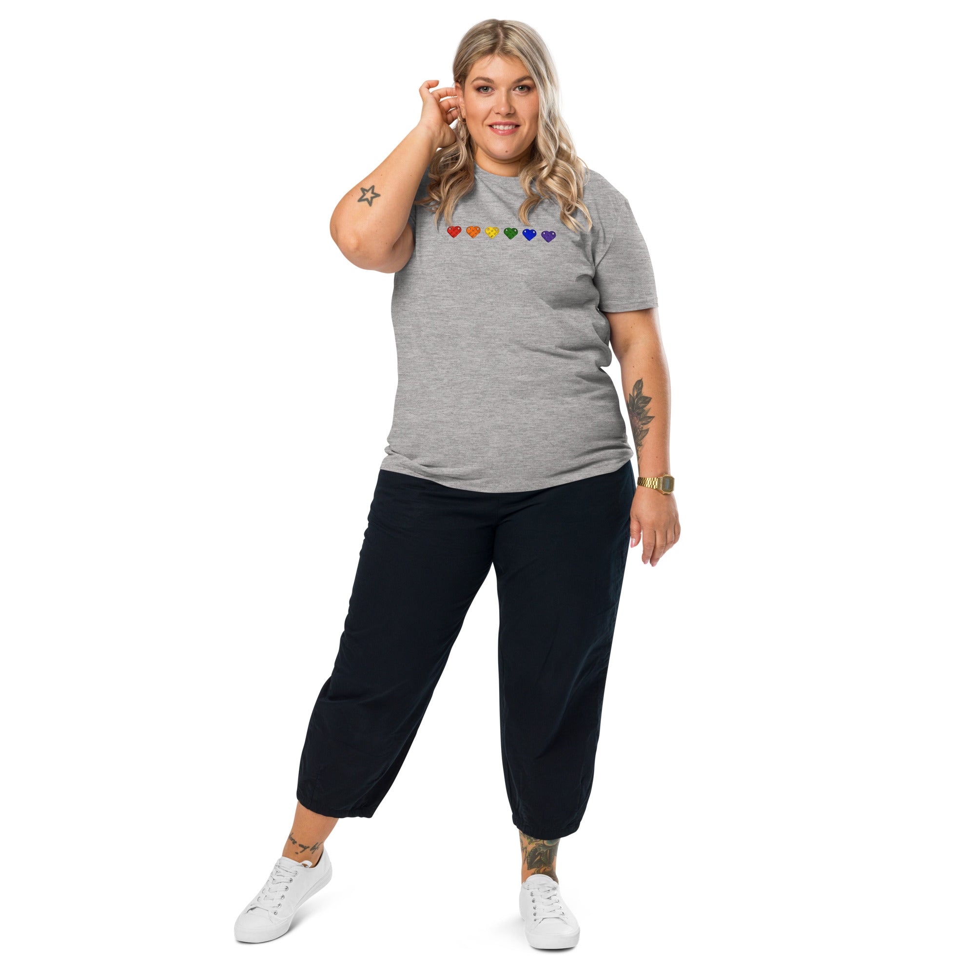Brick Heart Shirt | Rainbow Brick Shirt | Rainbow Hearts | Unisex Lego Shirt - StudBee