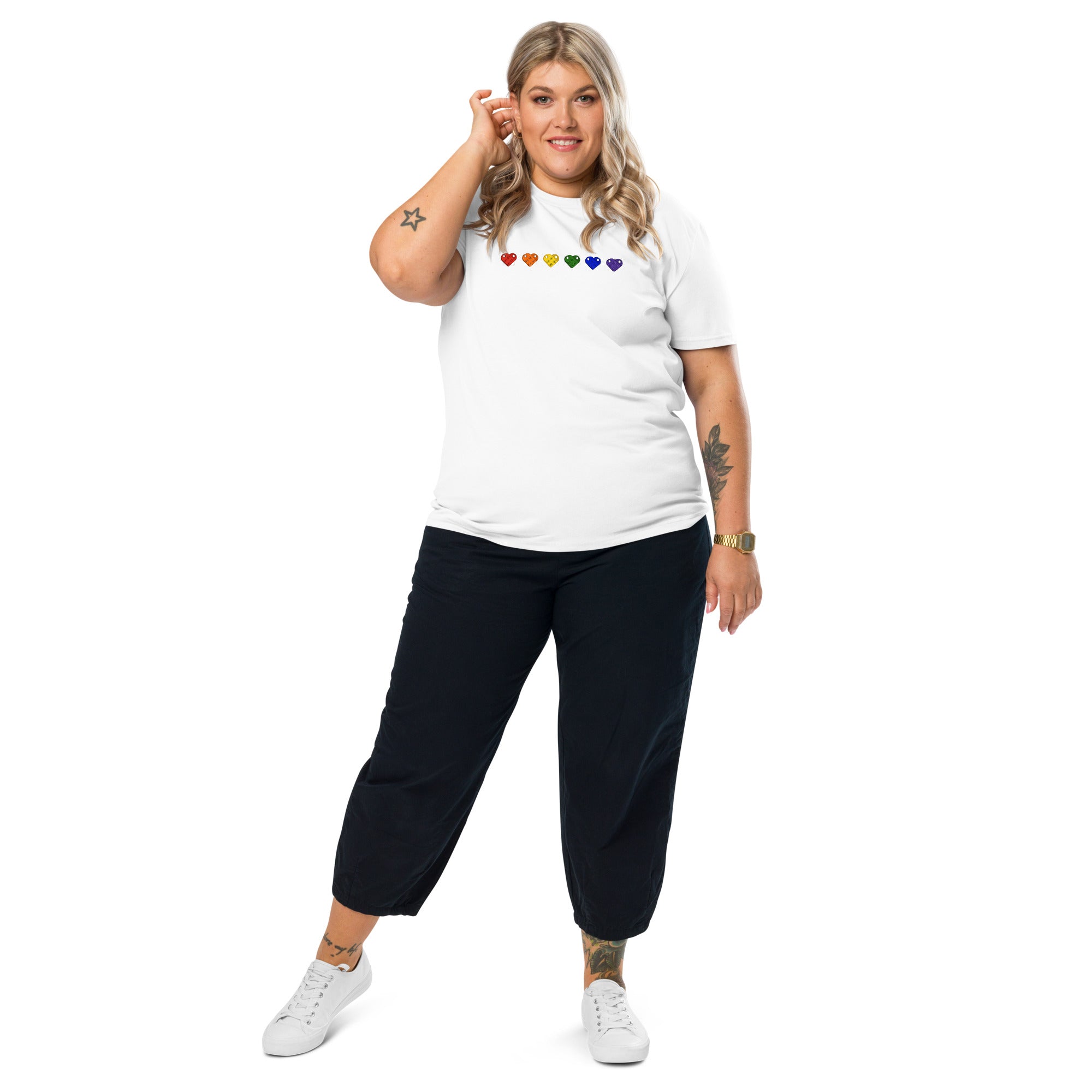Brick Heart Shirt | Rainbow Brick Shirt | Rainbow Hearts | Unisex Lego Shirt - StudBee