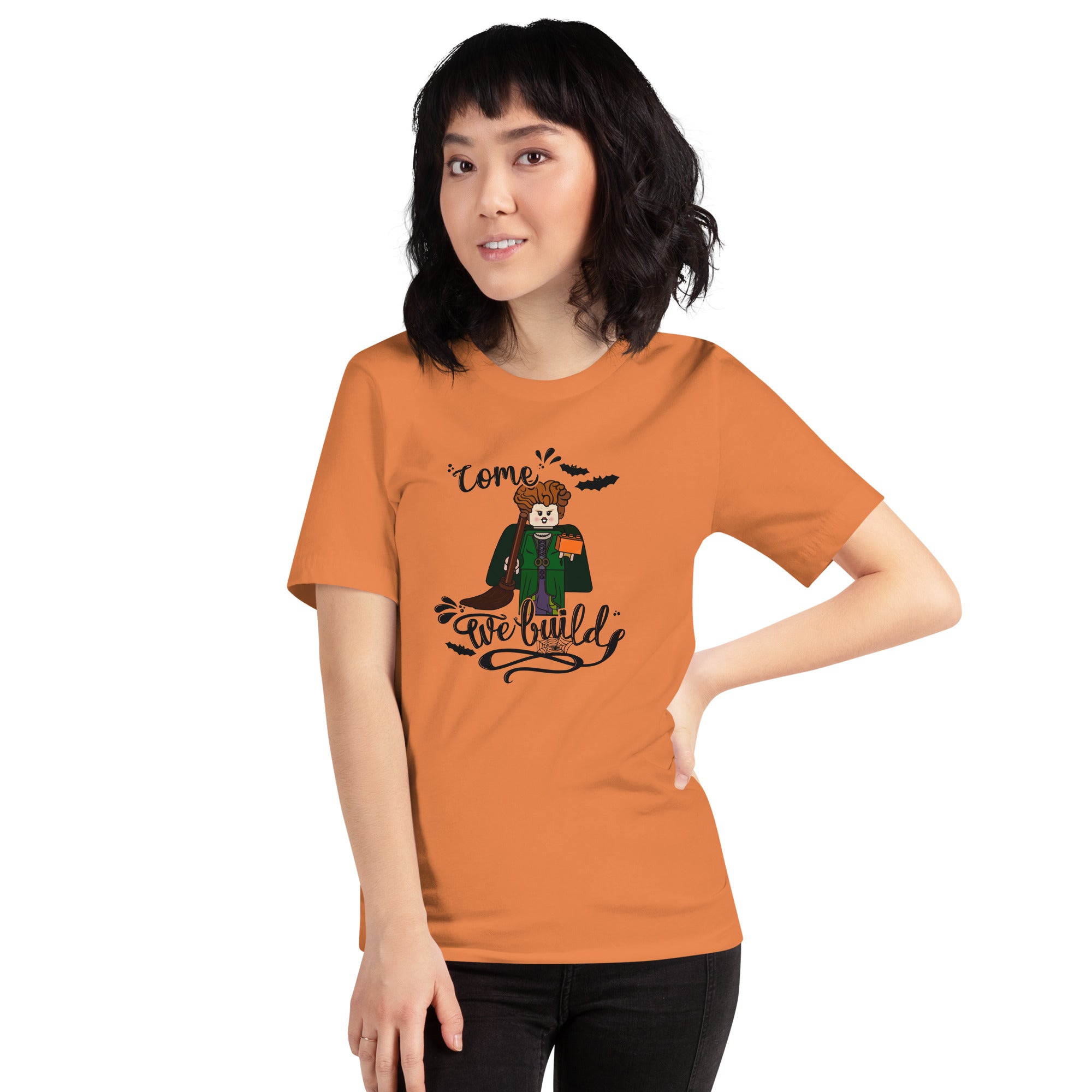 Halloween Winifred Building Bricks Crewneck T-Shirt - StudBee