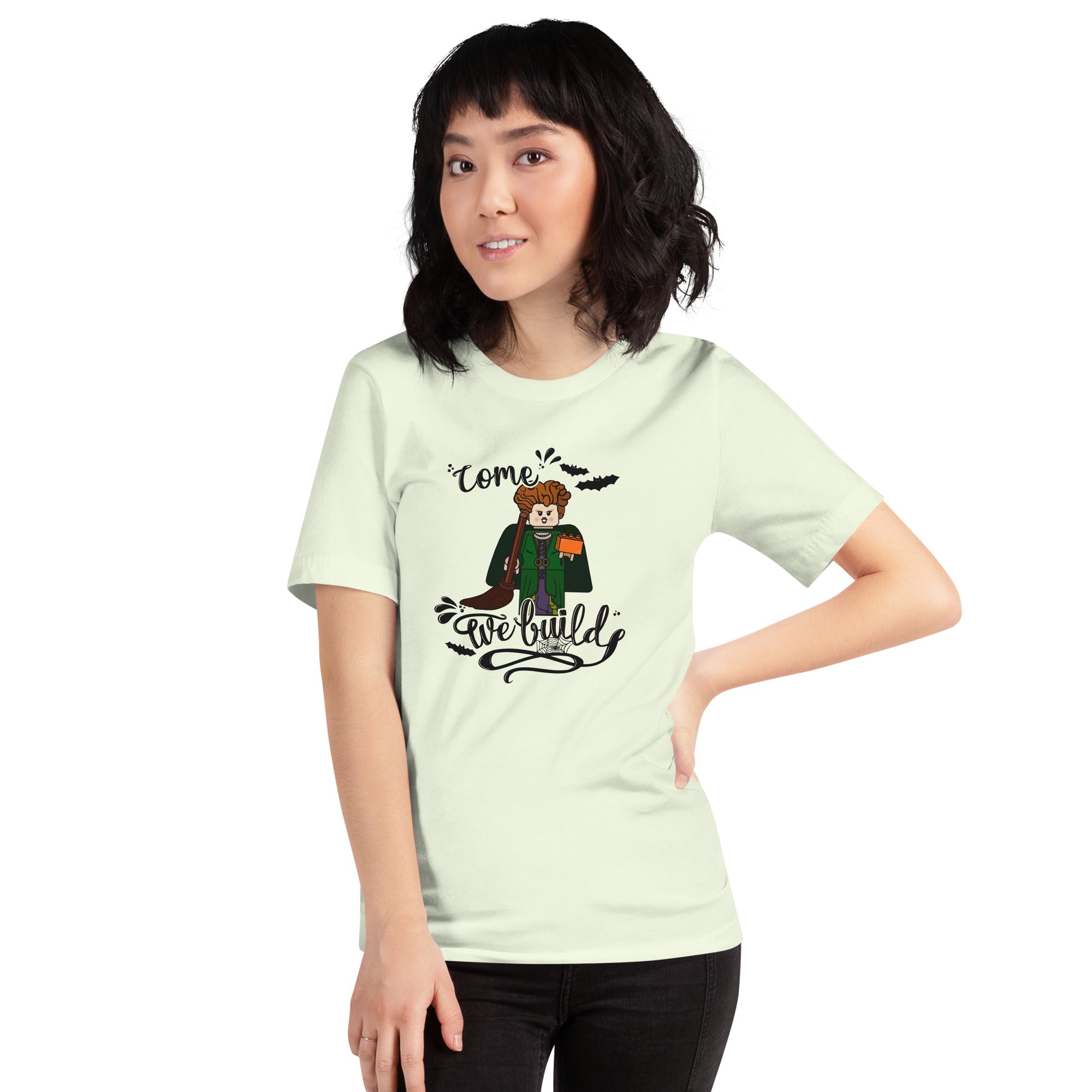 Halloween Winifred Building Bricks Crewneck T-Shirt - StudBee