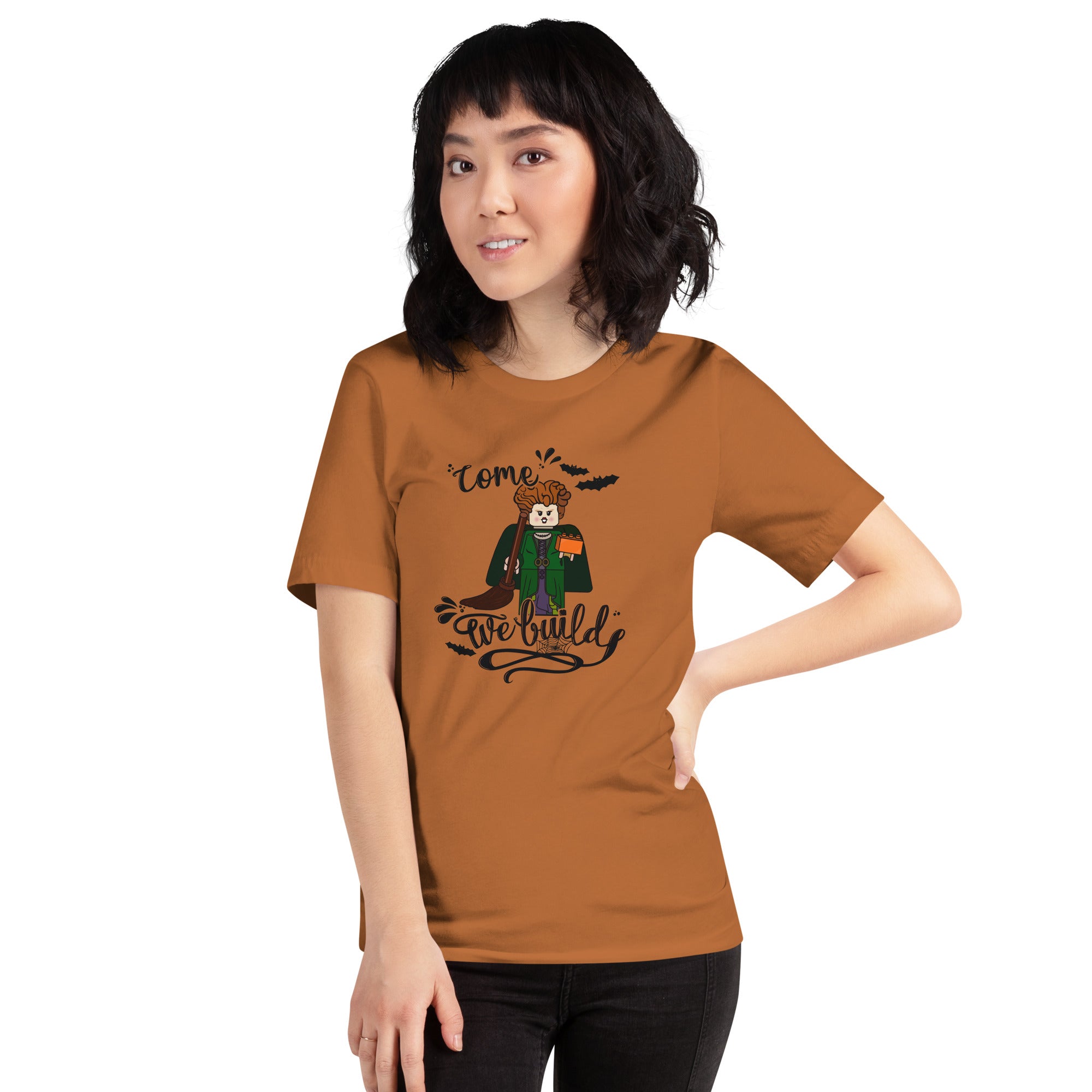Halloween Winifred Building Bricks Crewneck T-Shirt - StudBee