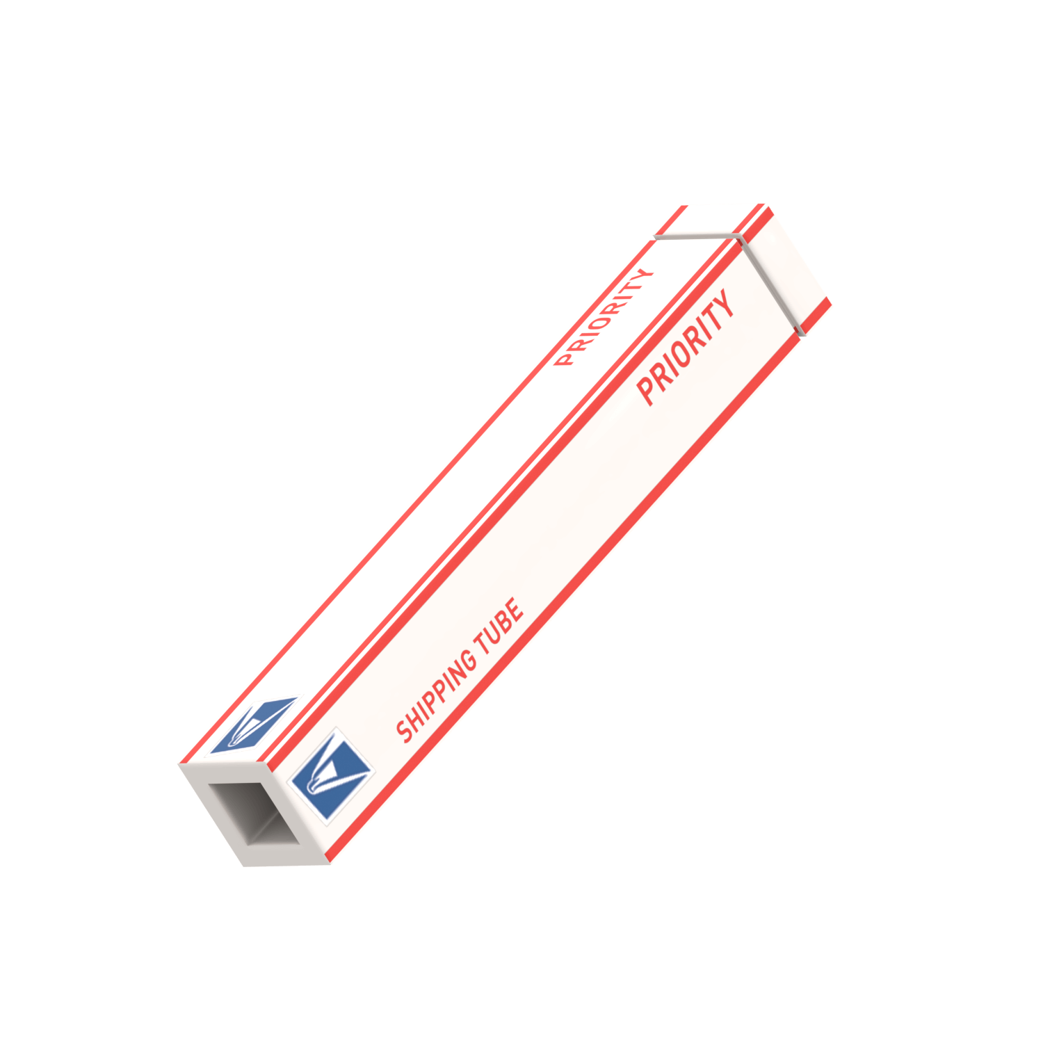 United Studs Parcel Service - Shipping Tube - Custom Printed - Made Using LEGO® Parts