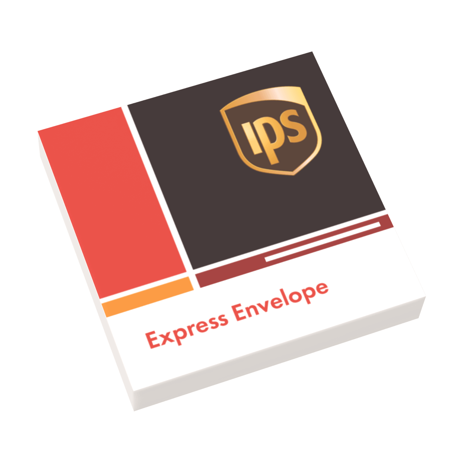 IPS Express Envelope packaging with IPS logo custom lego printed