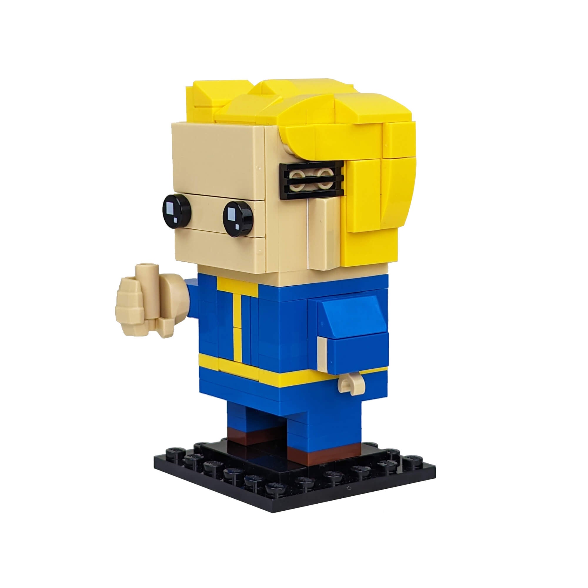 Vault Boy Vault-Tec Brick Head - Custom Set - Made Using LEGO Parts®
