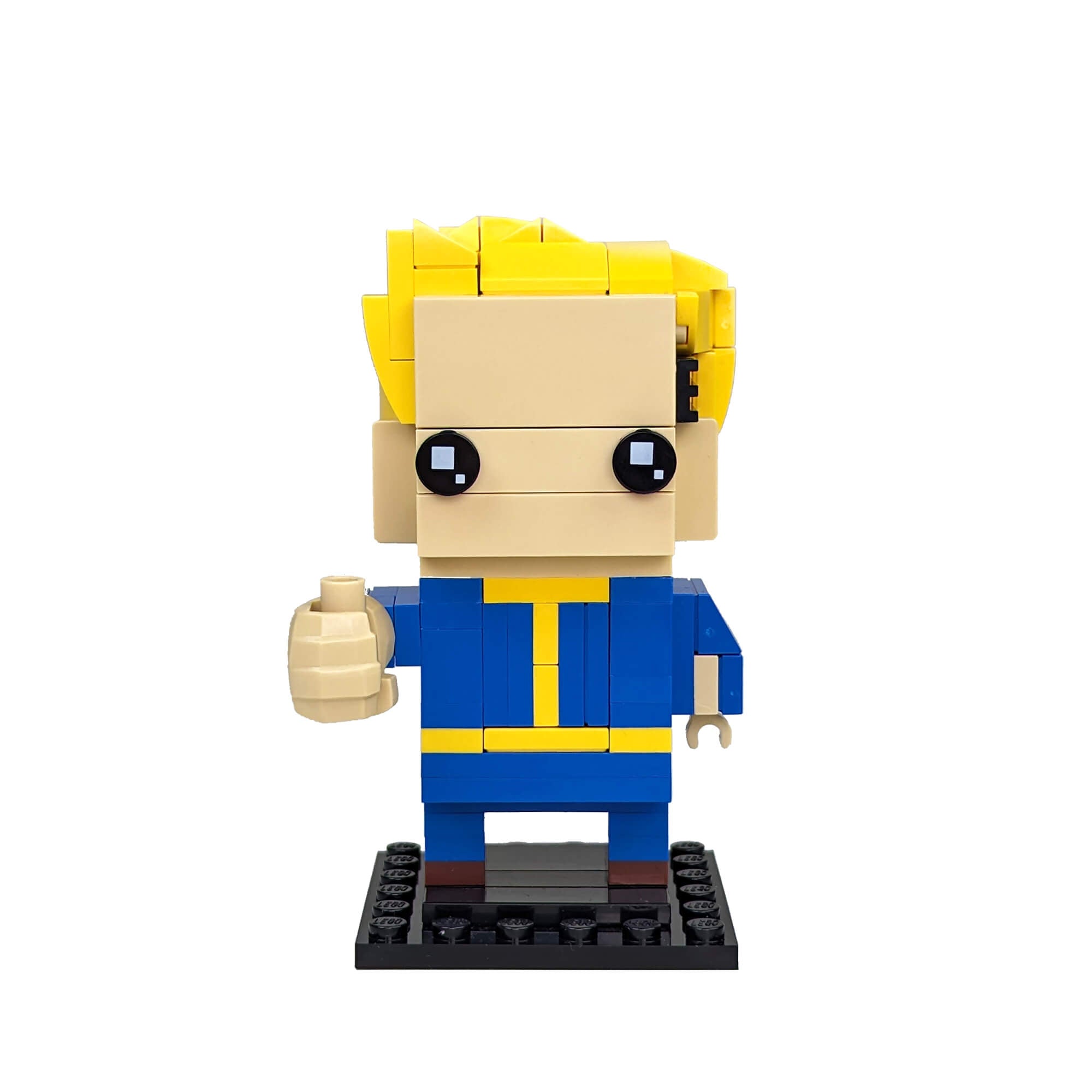 Vault Boy Vault-Tec Brick Head - Custom Set - Made Using LEGO Parts®