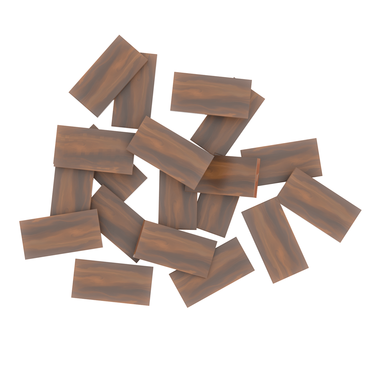 Walnut Floor Tiles (20-Pack) - Custom Printed 2x4 - Made with LEGO® Parts