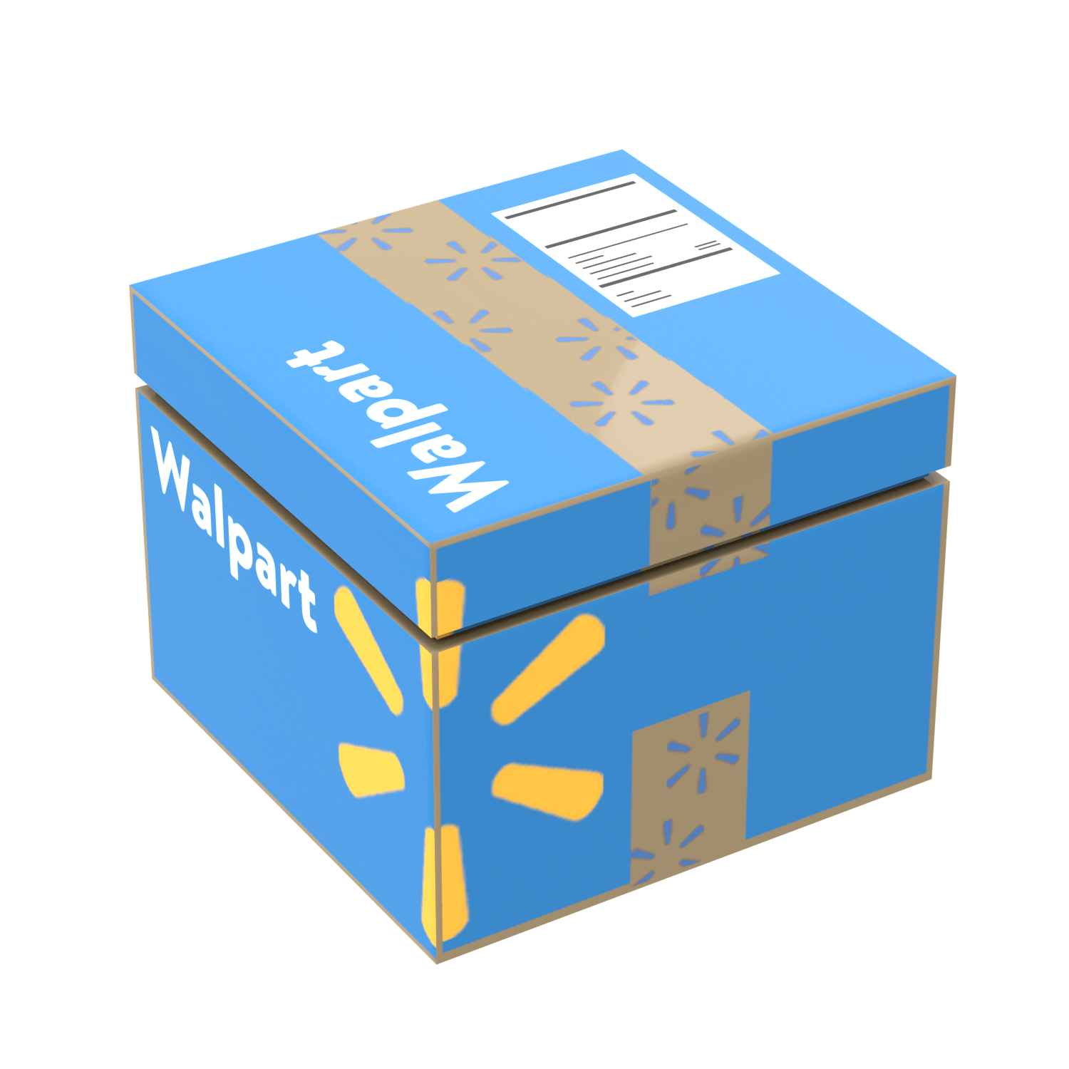 Walpart Shipping Box -  Custom Printed Using LEGO® Parts (2 x 2 brick)