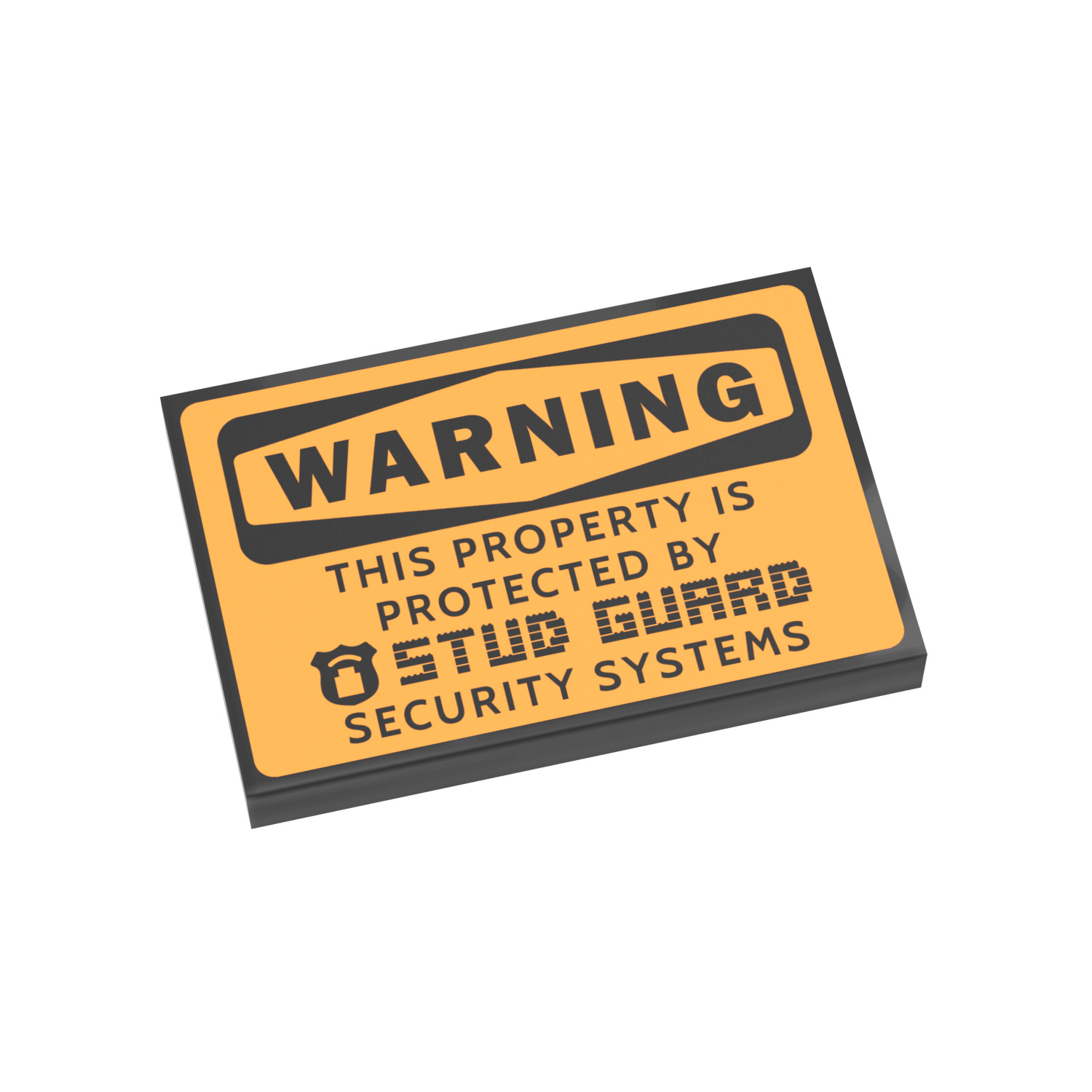 Secure Shell Warning Sign Warning - Stud Guard Security Systems Sign - Custom Printed - Made Usi