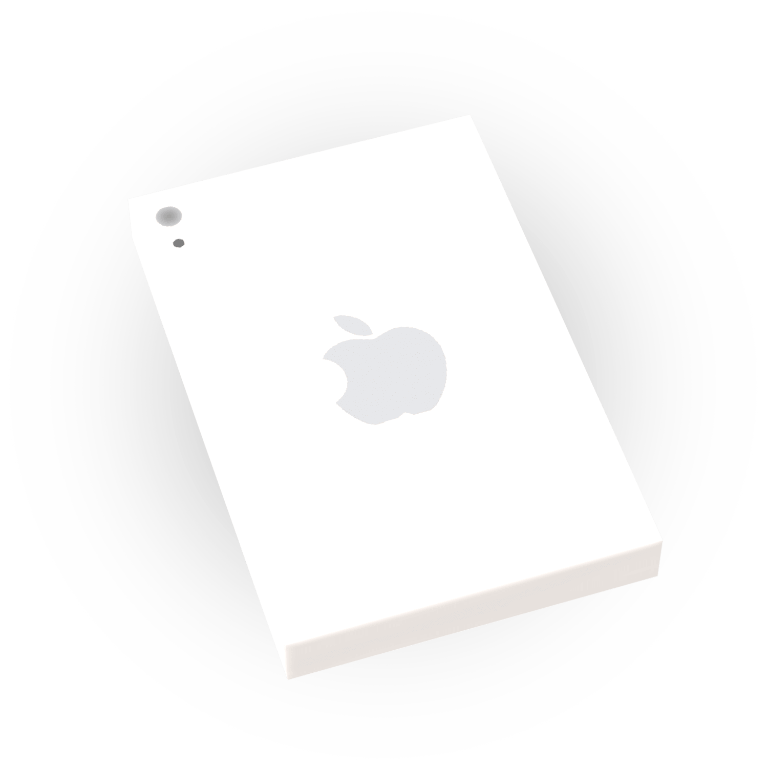 Fruit Tablet - White - Custom Printed - Made Using a LEGO® Tile