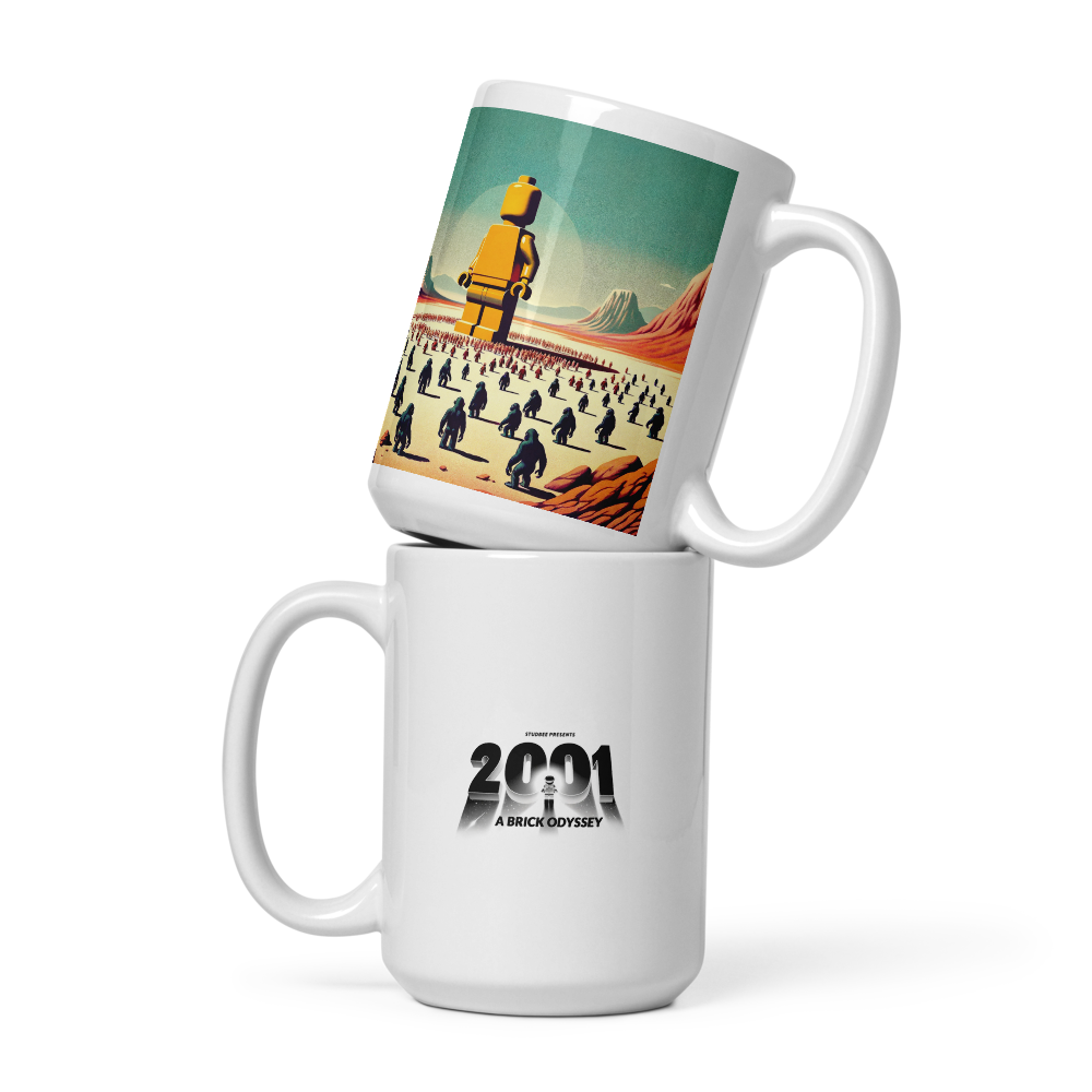 Brick Figure Monolith - Ceramic Coffee Mug 15 oz - StudBee