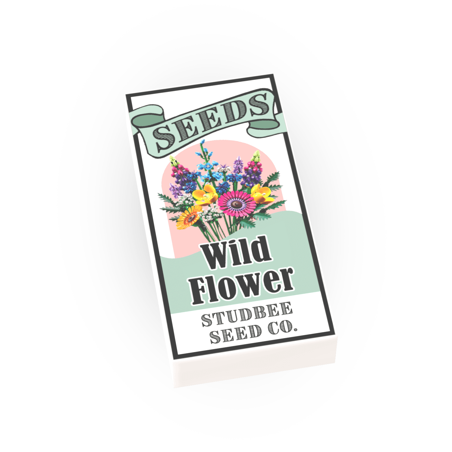 Seed Packet, Wildflower - Custom Printed Minifig Accessory - Made Using LEGO® parts