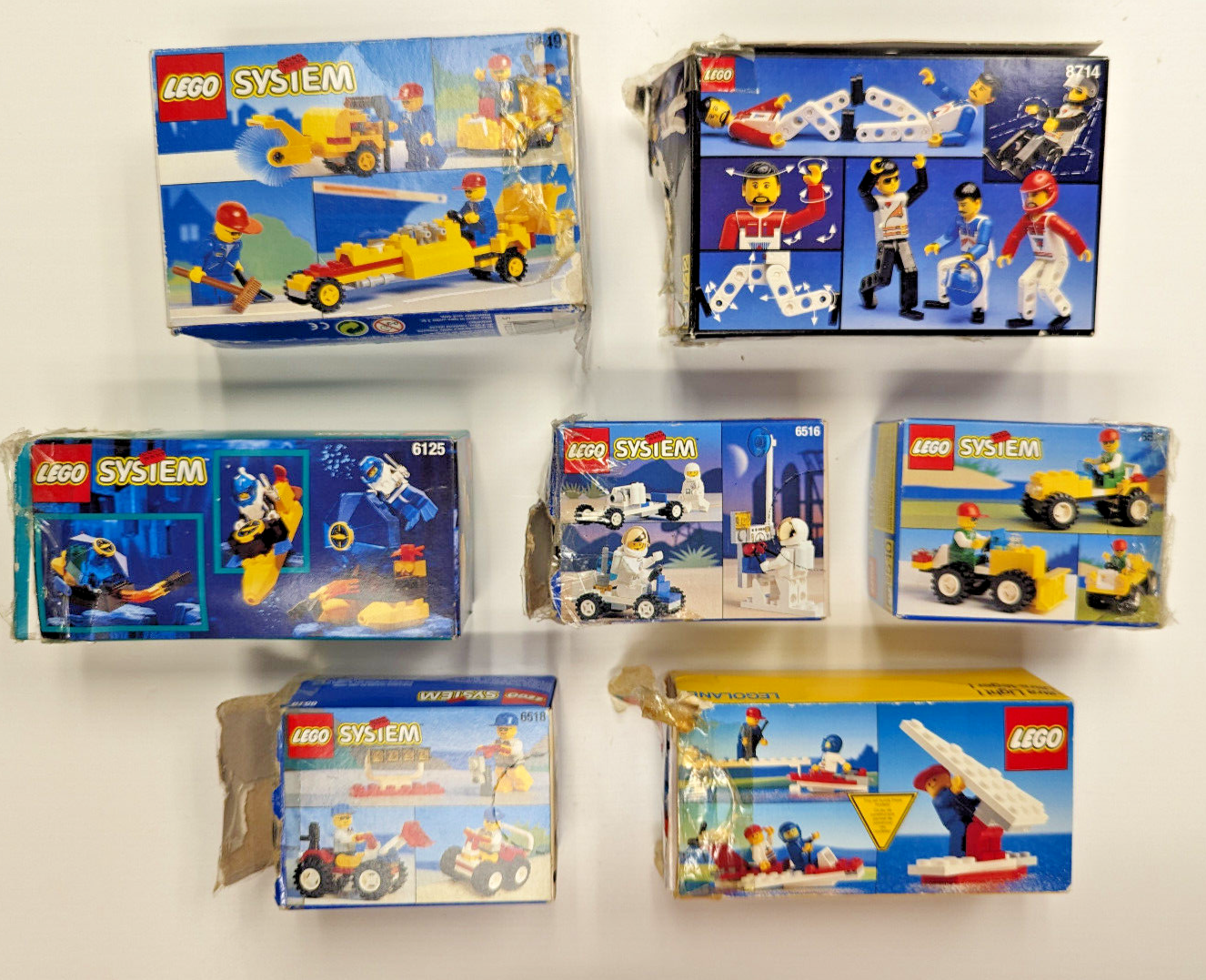 Lego Lot EMPTY BOXES ONLY - All Vintage 1990'S - 7 BOXES Classic Town Aquazone