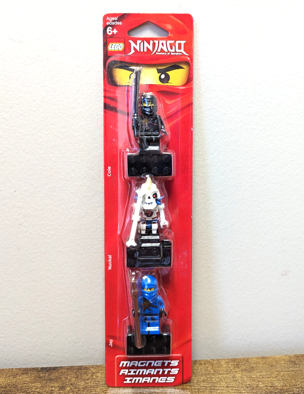 LEGO 853102 NINJAGO - MAGNETS - Jay, Nuckal, Cole NEW Sealed Set of 3 Magnets - StudBee