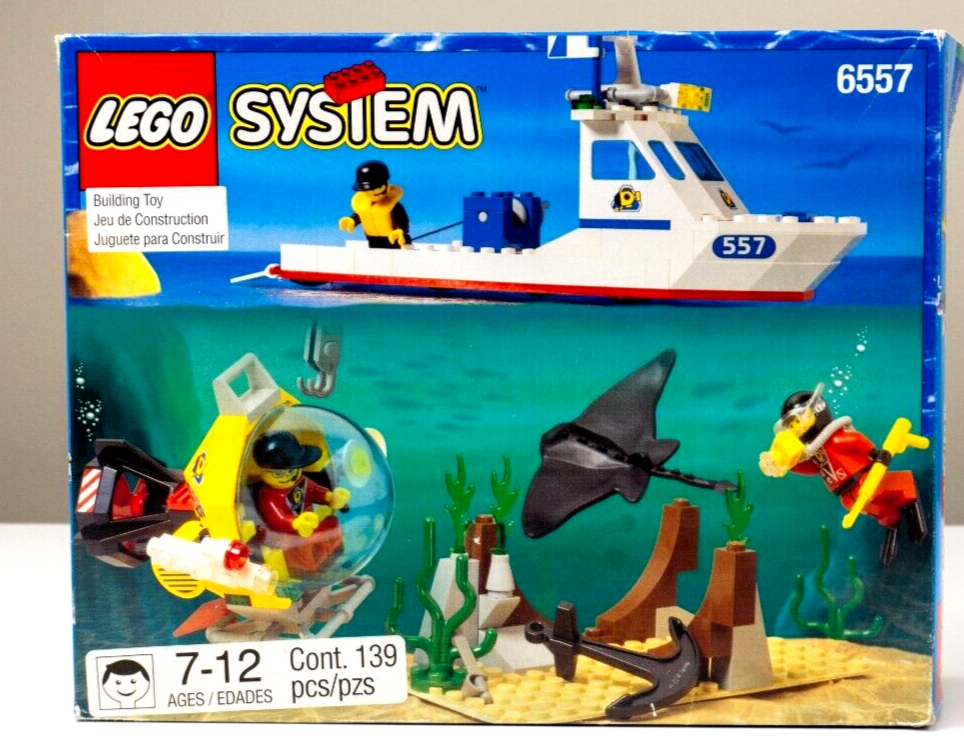 LEGO TOWN DIVERS: Ocean Treasure Hunters 6557 - Complete with Box & Manual - StudBee