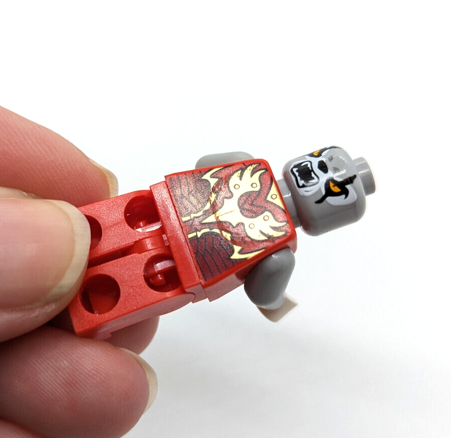 Lego Chima Minifigure - Worriz Fire Chi With Gold Armor (loc089)