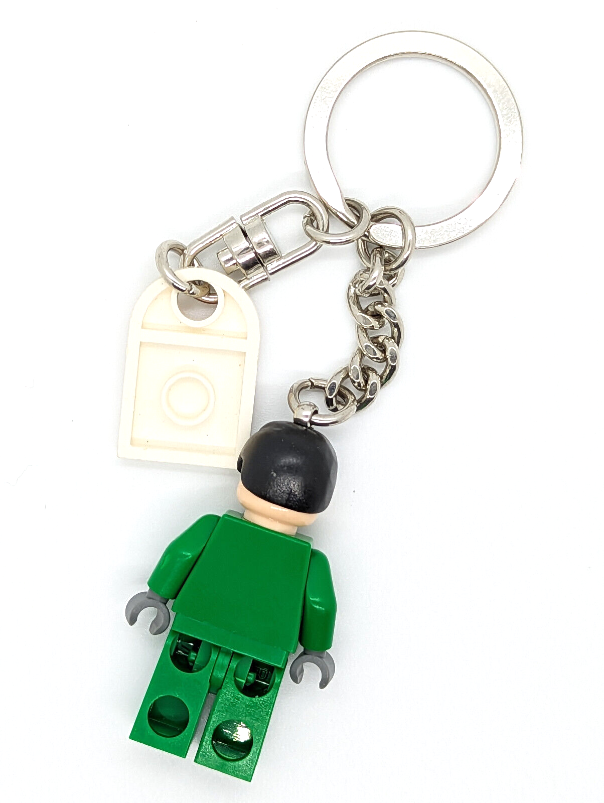 Lego Batman The Riddler Minifigure Keychain 852090 w/ Logo Tile