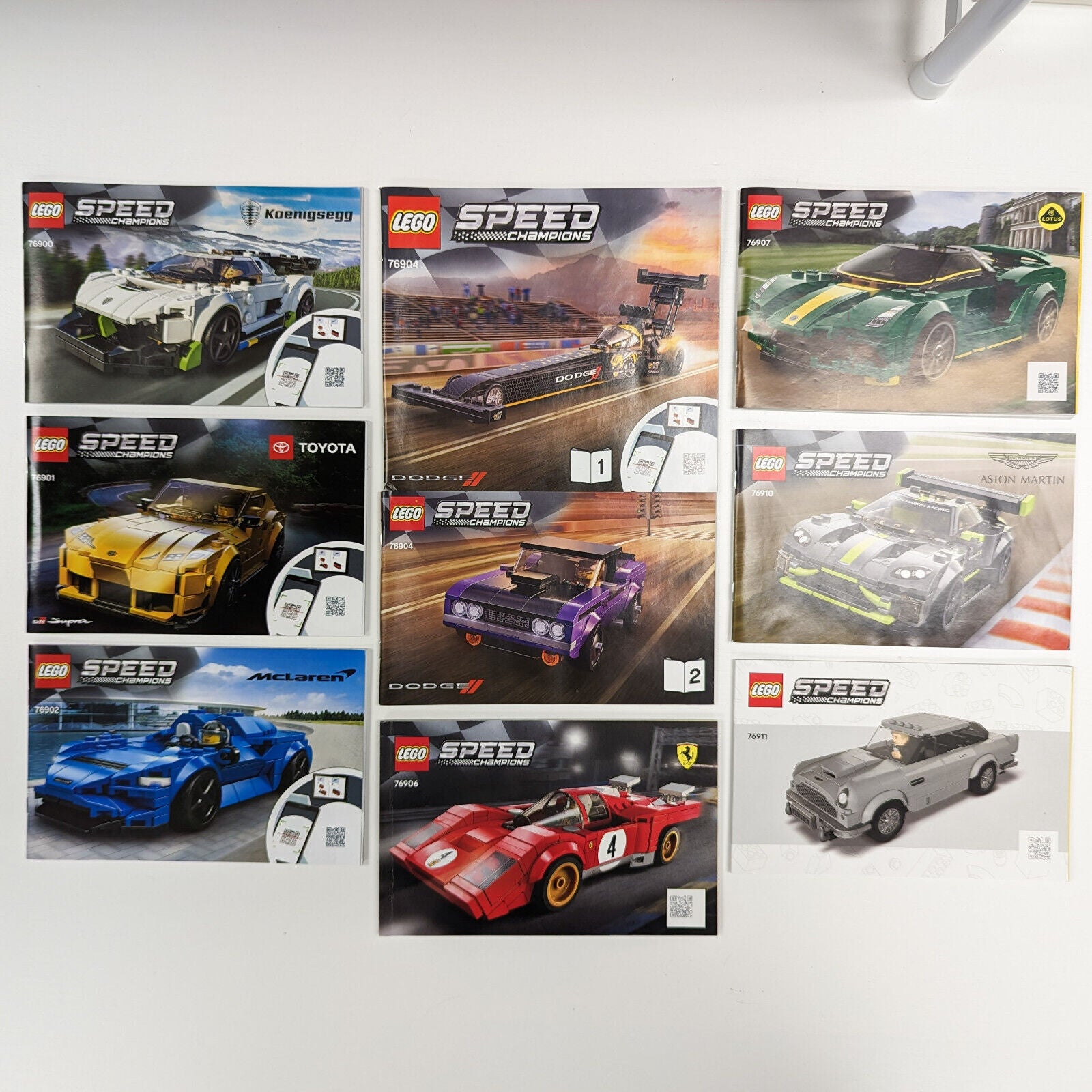 New LEGO Speed Series Lot of 8 - BOOKLETS ONLY