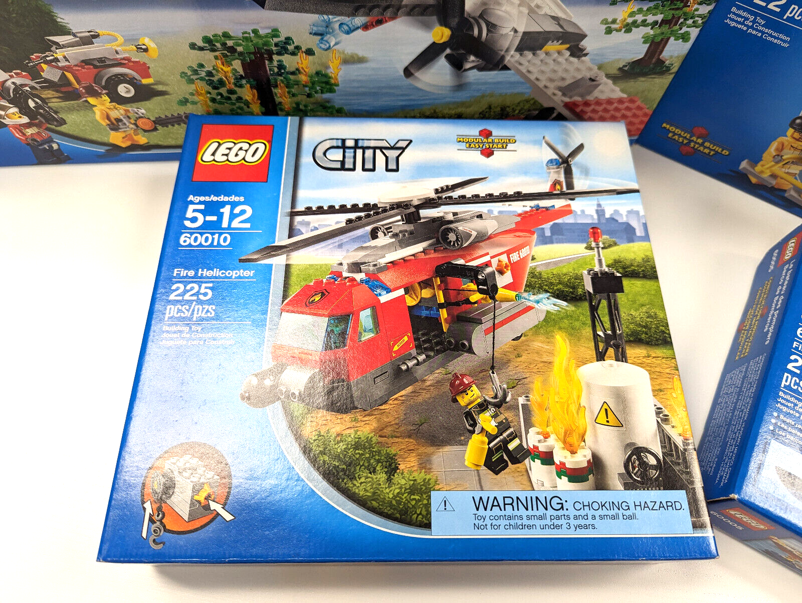 LEGO City Fire Lot: Boat Helicopter Plane Transporter 4430 4209 60005 60010