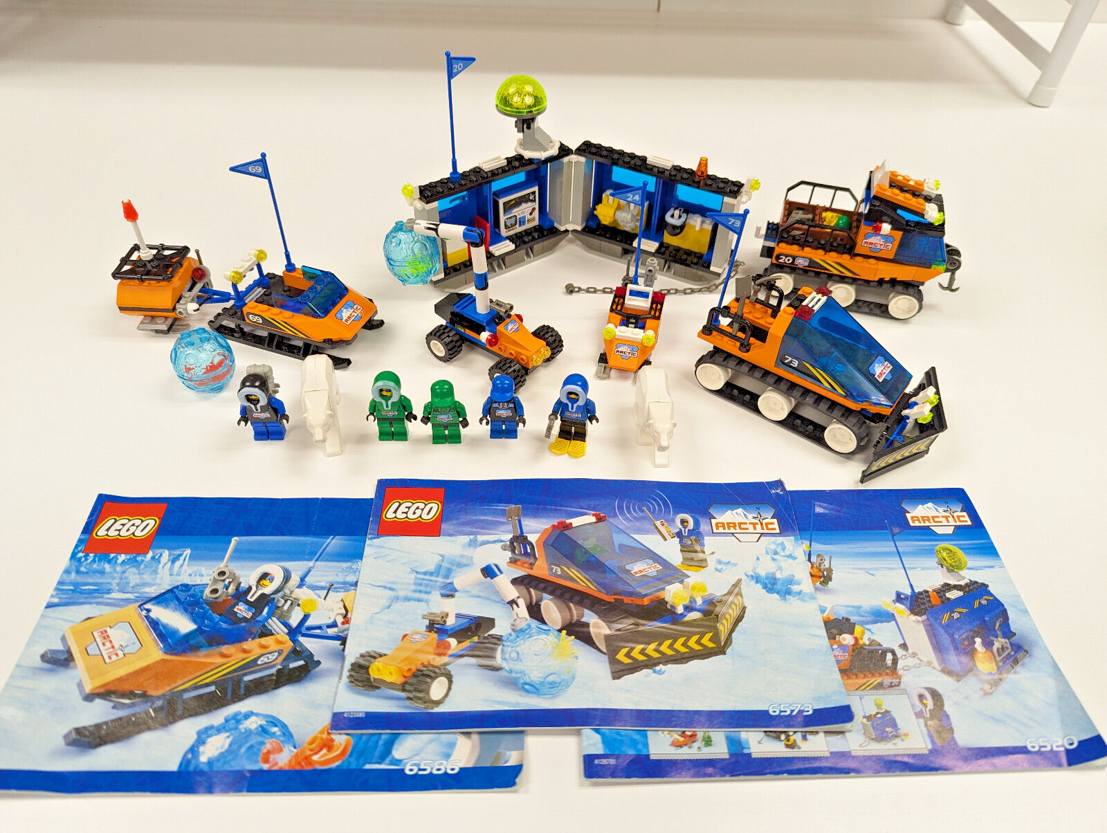 Lego Arctic Set Lot - Polar Outpost 6520 6573 6579 6586 - All 100% Complete