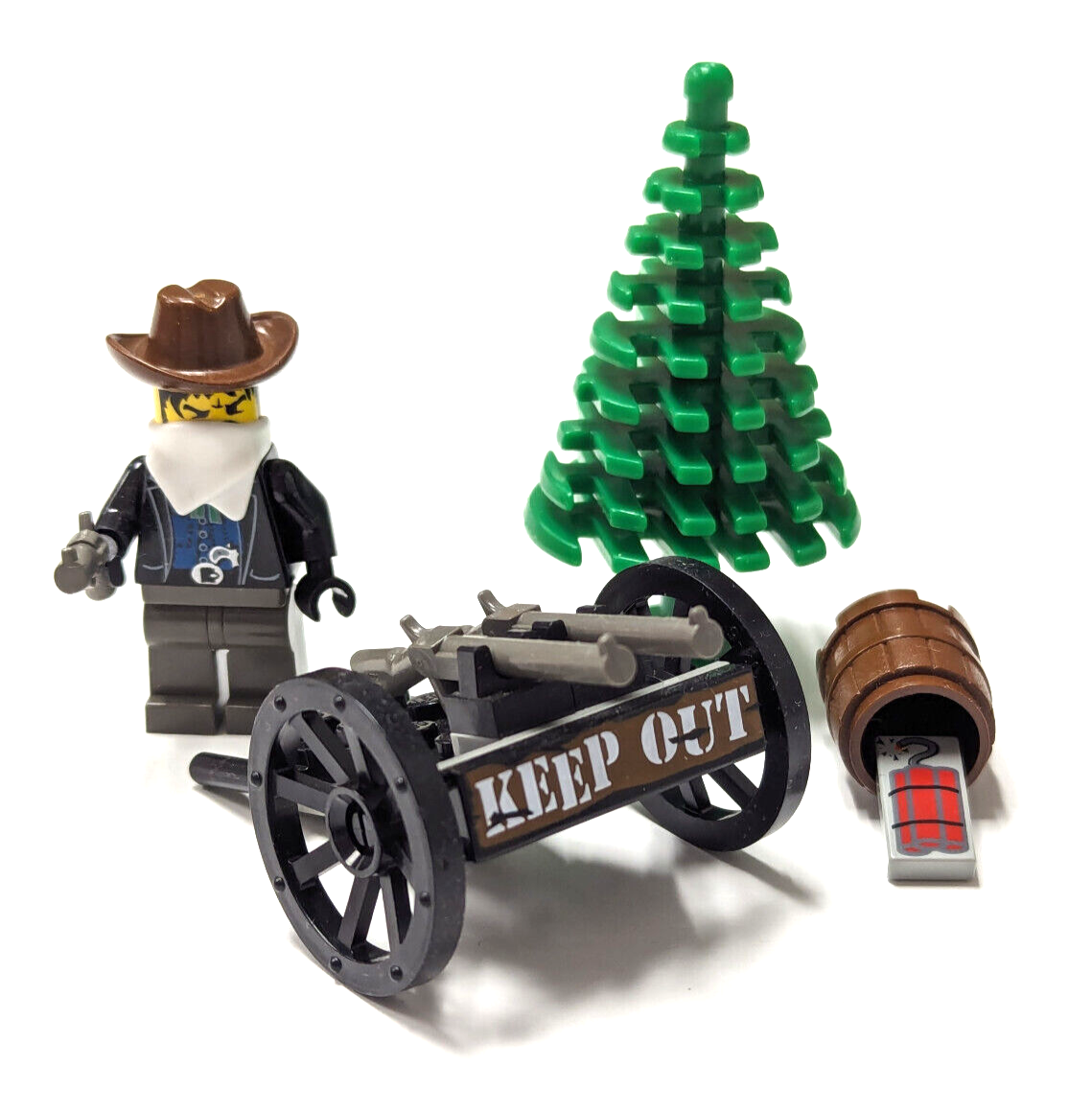 LEGO Western Cowboy 6790 6791 Bandit's Wheelgun w/ Manual - Compete! ww011