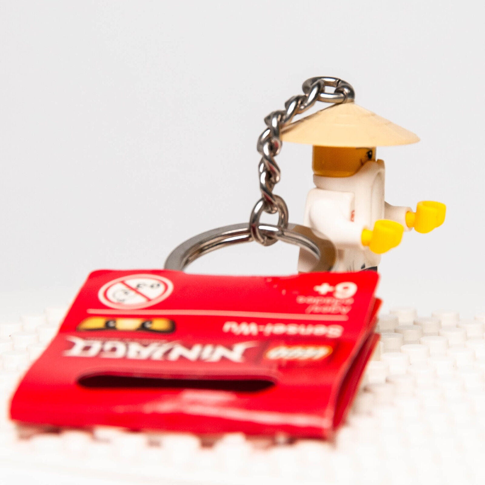 NEW Lego Ninjago Sensei Wu Minifigure Keychain 853101