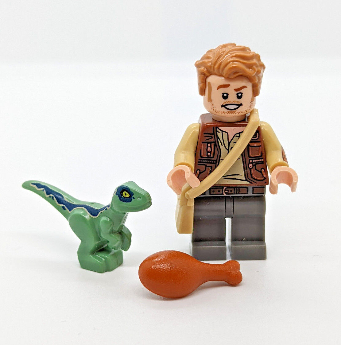 Lego Jurassic World Owen Grady w/ Pouch and Blue Minifigure (5005255 Bricktober)