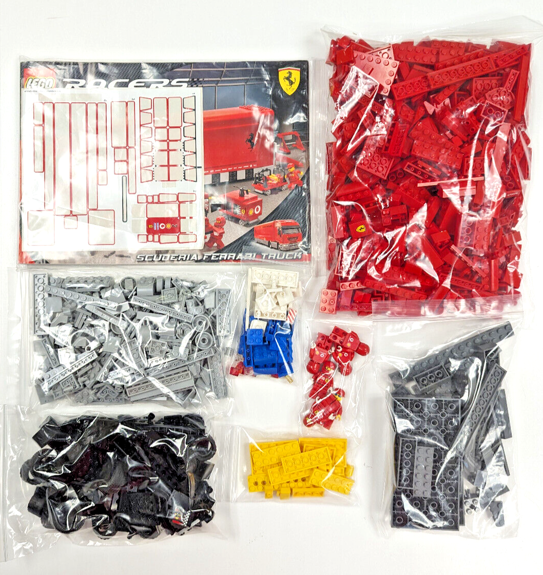 LEGO Racers: Scuderia Ferrari Truck - Set 8654 (w/ Instructions) 100% Complete - StudBee