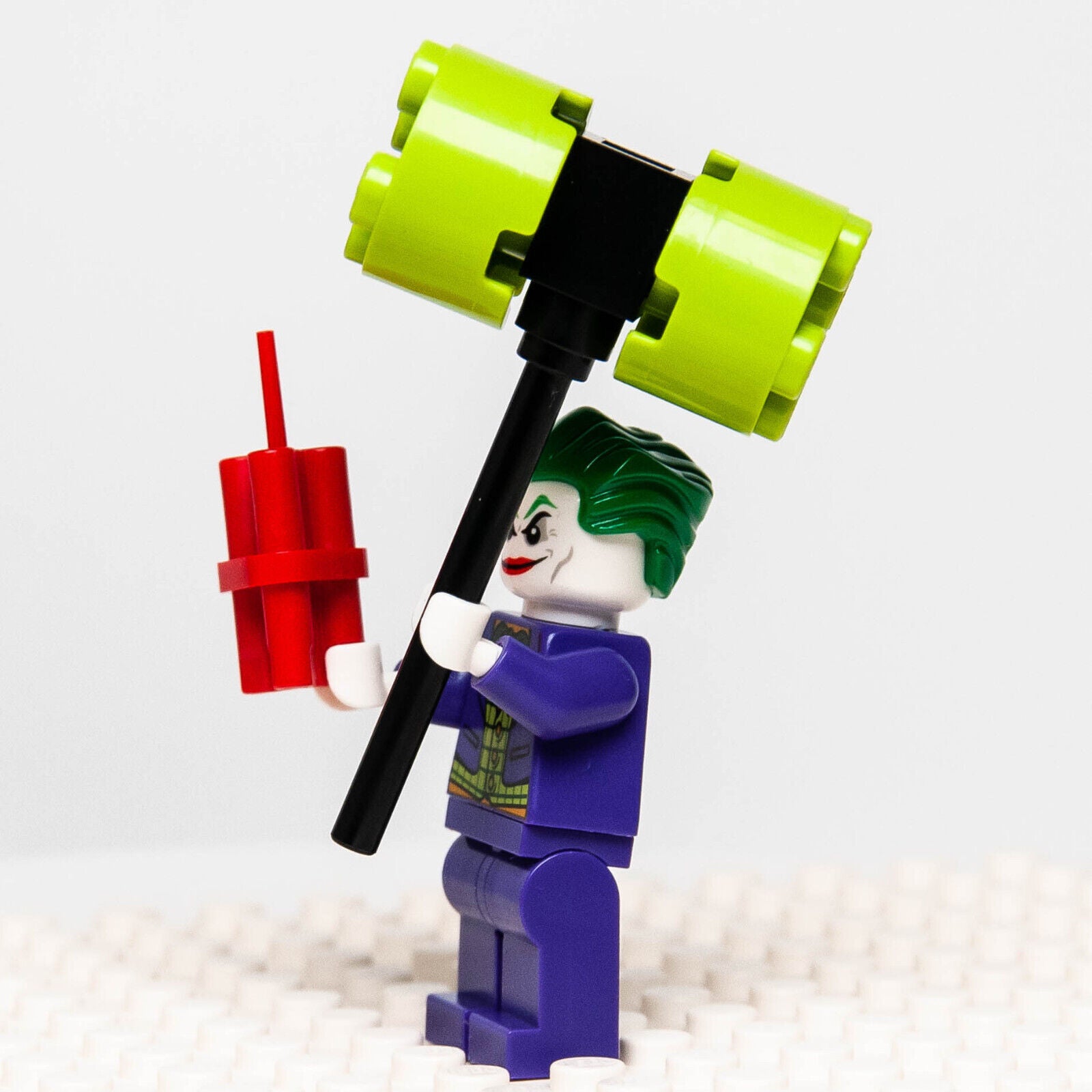 NEW Lego The Joker w/ Lime Green Vest Minifigure (sh005)